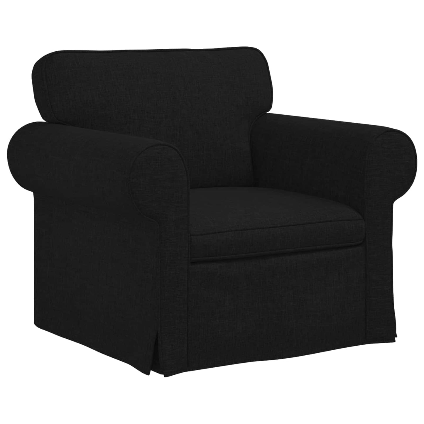 vidaXL Σετ Καναπέ 2 pcs Μαύρο 215 x 82 x 80 εκ ύφασμα