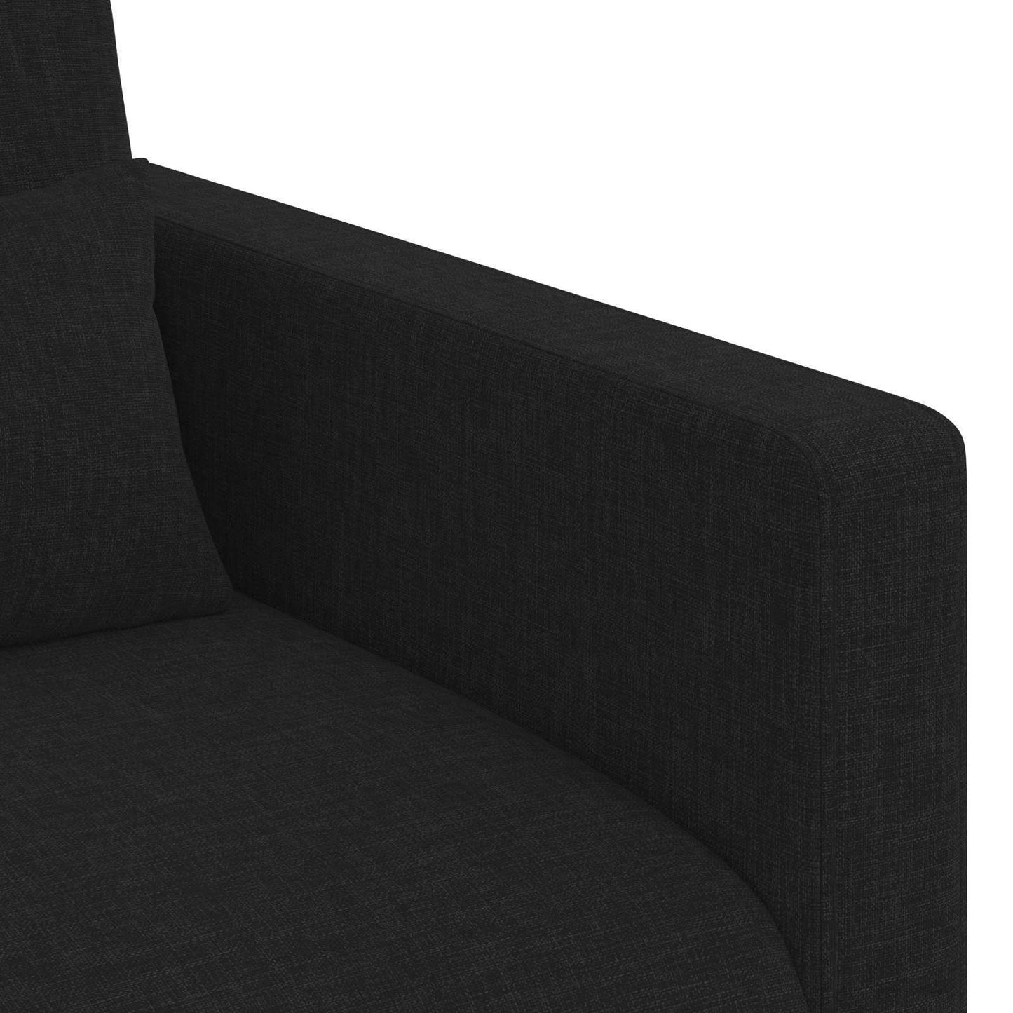 vidaXL Σετ Καναπέ 2 pcs Μαύρο 198 x 78 x 80 εκ ύφασμα