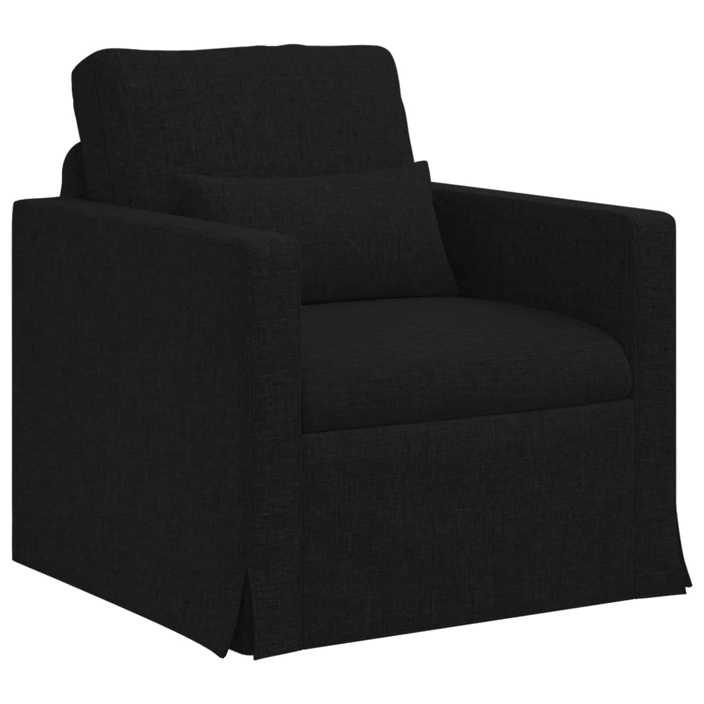 vidaXL Σετ Καναπέ 2 pcs Μαύρο 198 x 78 x 80 εκ ύφασμα