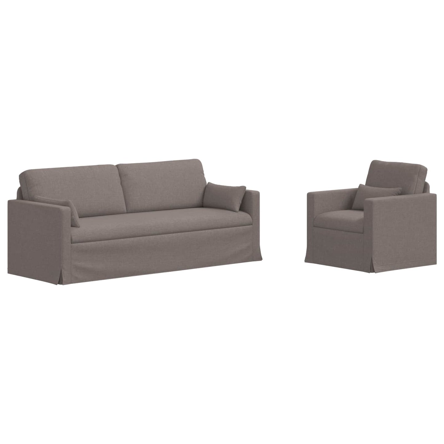 vidaXL Σετ Καναπέ 2 pcs Taupe 198 x 78 x 80 εκ ύφασμα