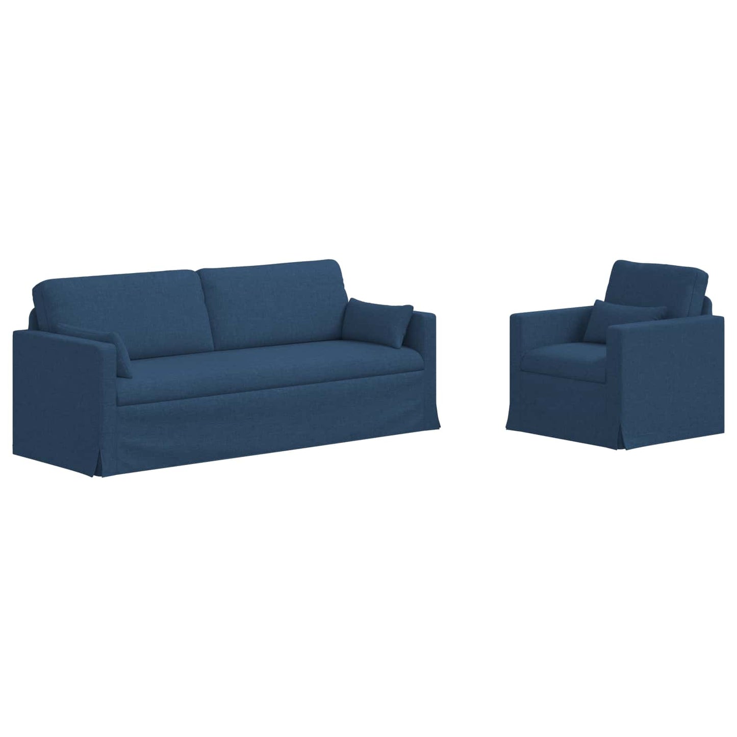 vidaXL Σετ Καναπέ 2 pcs Μπλε 198 x 78 x 80 εκ ύφασμα
