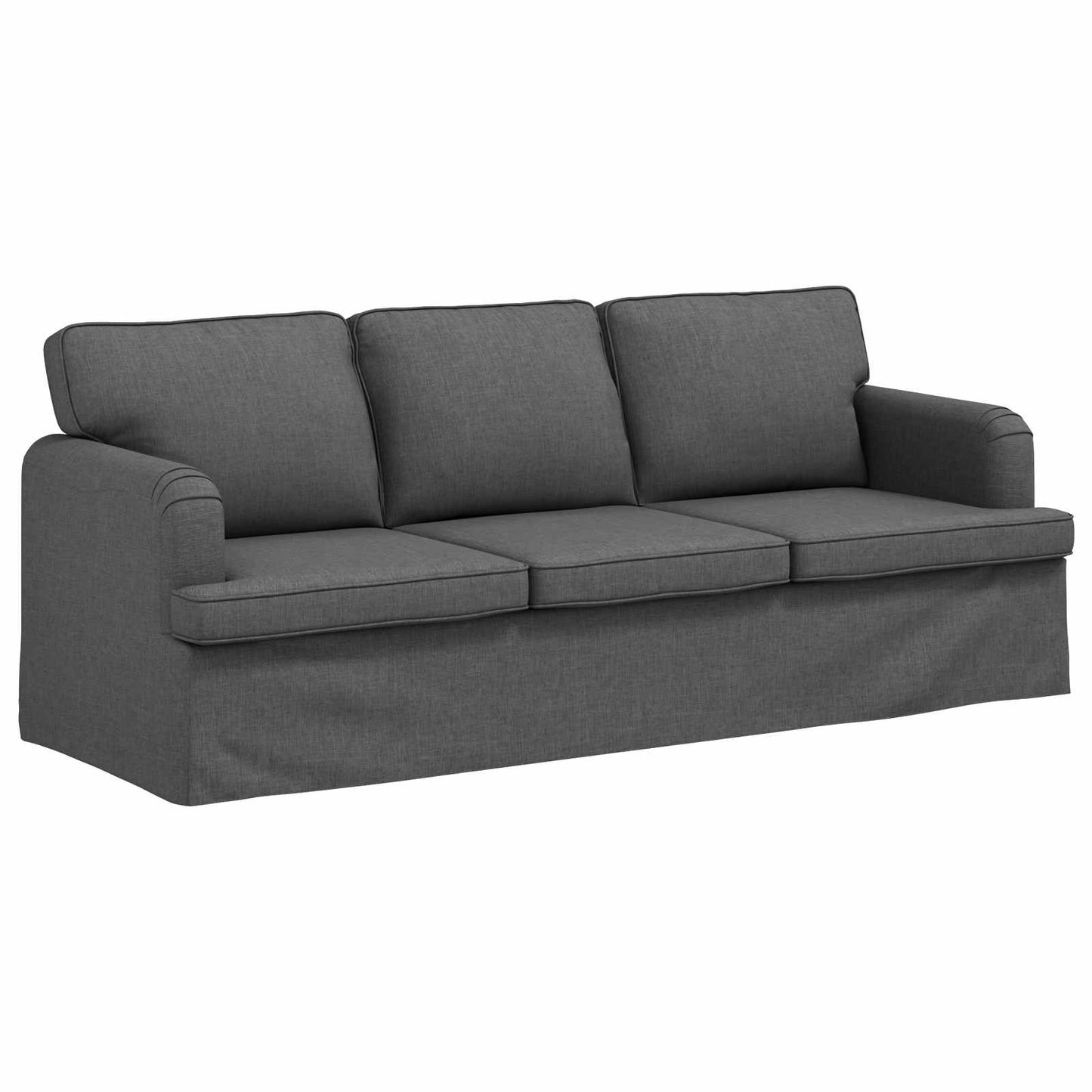 vidaXL Σετ Καναπέ 2 pcs Σκούρο Γκρι 144 x 80 x 85 εκ ύφασμα