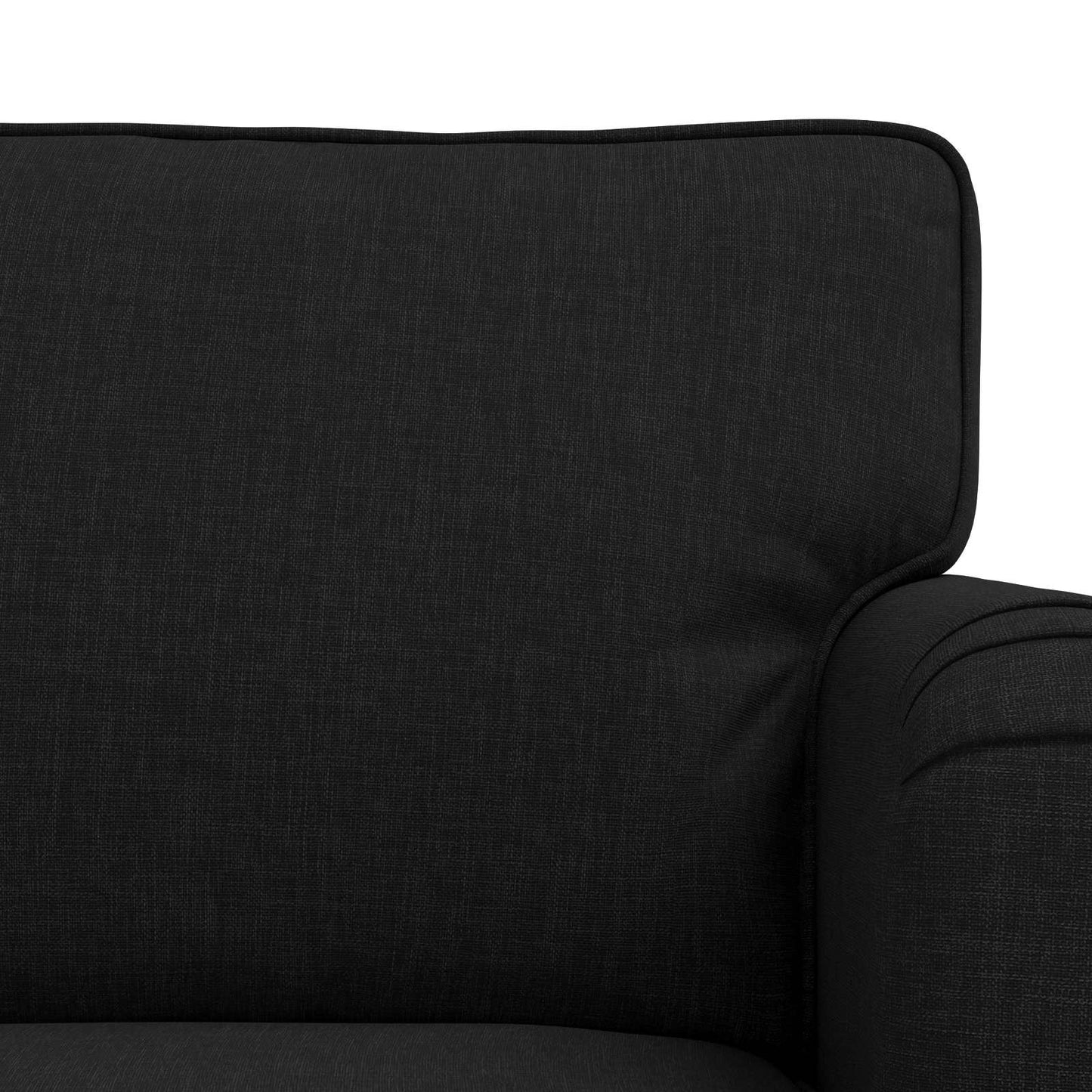 vidaXL Σετ Καναπέ 2 pcs Μαύρο 144 x 80 x 85 εκ ύφασμα