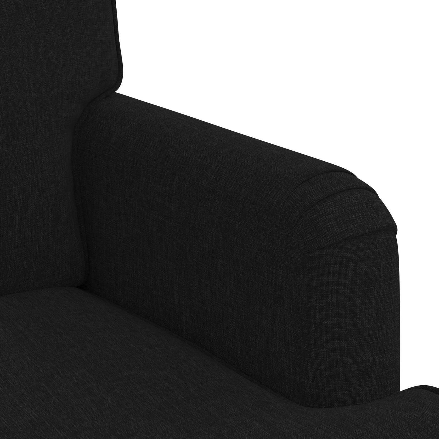 vidaXL Σετ Καναπέ 2 pcs Μαύρο 144 x 80 x 85 εκ ύφασμα
