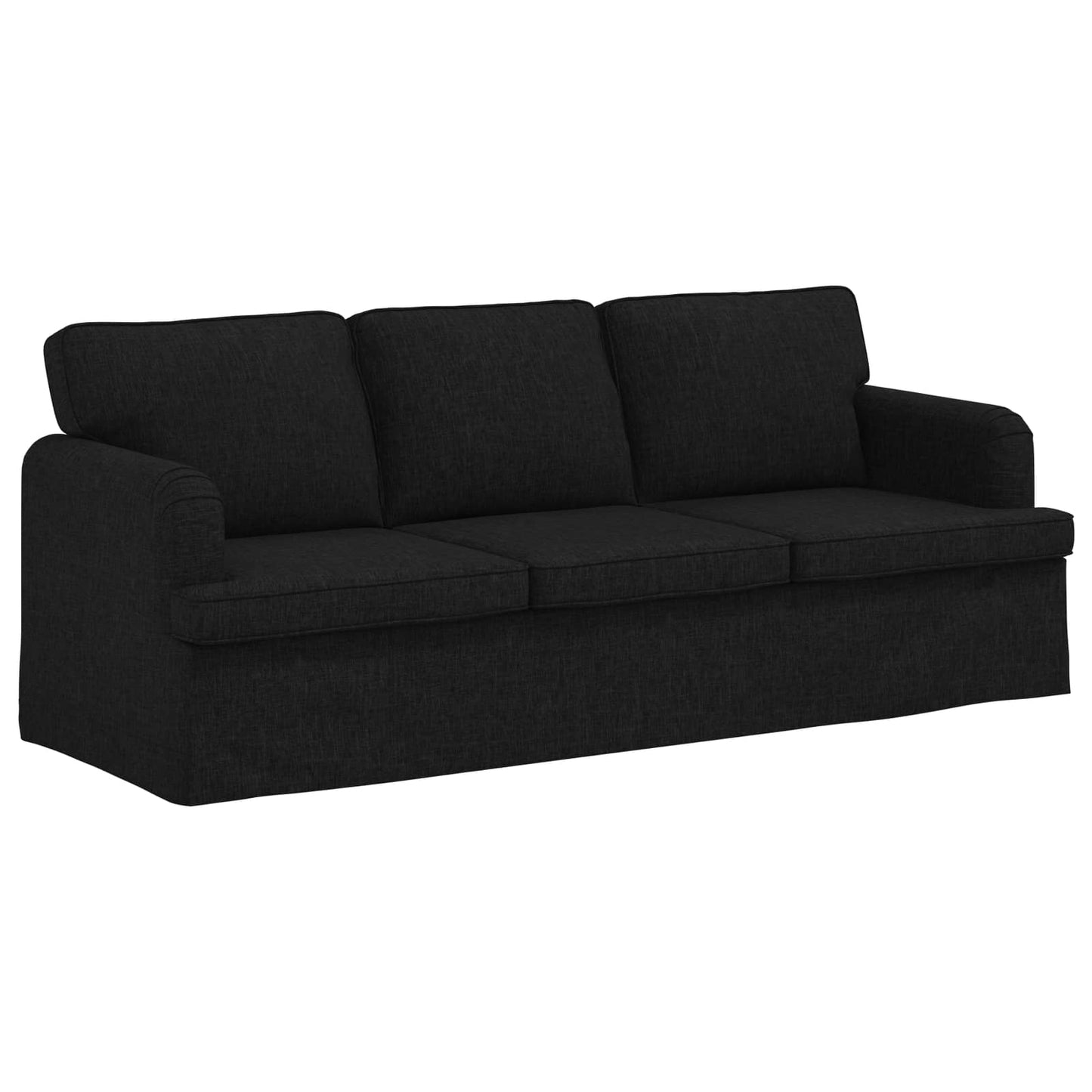 vidaXL Σετ Καναπέ 2 pcs Μαύρο 144 x 80 x 85 εκ ύφασμα
