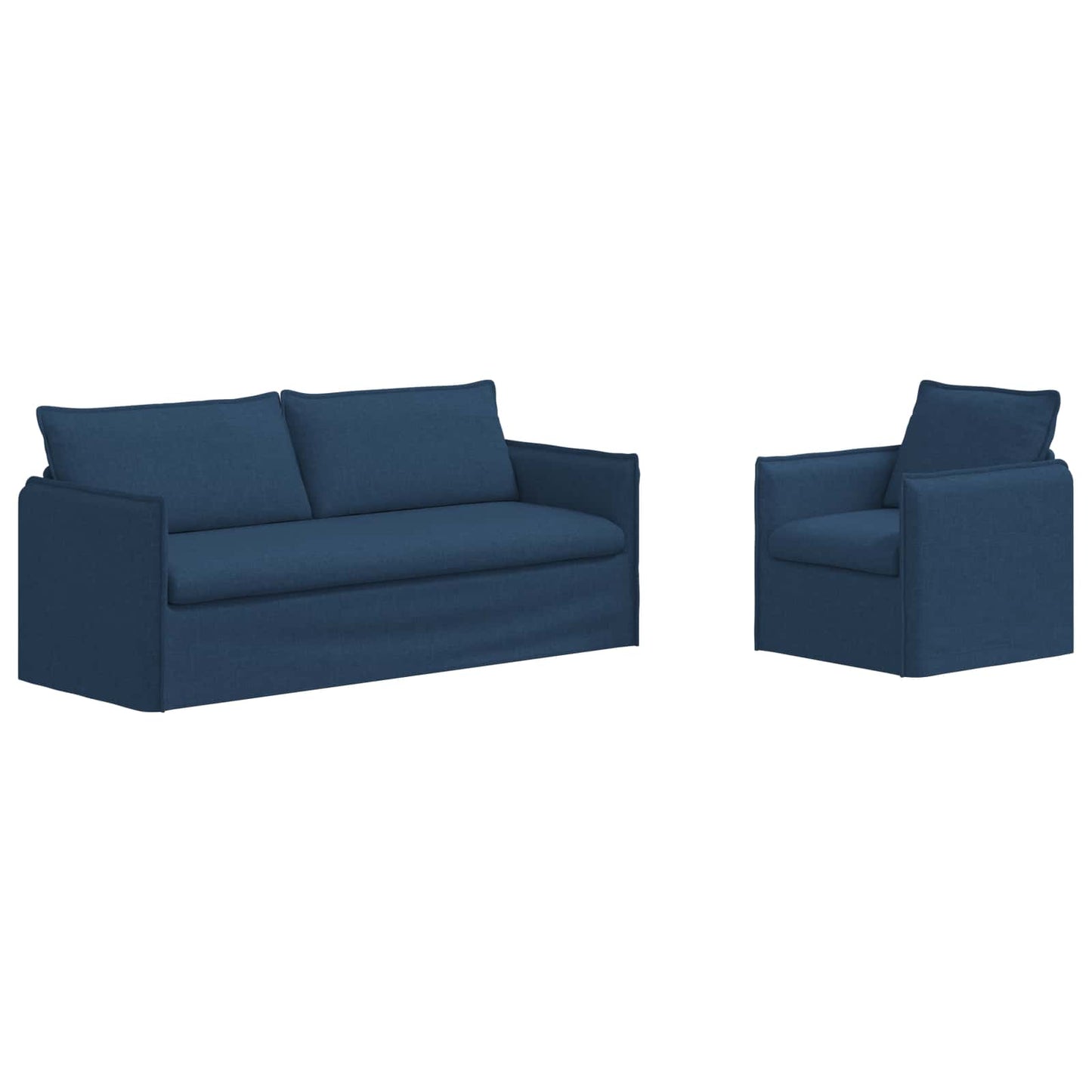 vidaXL Σετ Καναπέ 2 pcs Μπλε 196 x 82 x 85 εκ Ύφασμα
