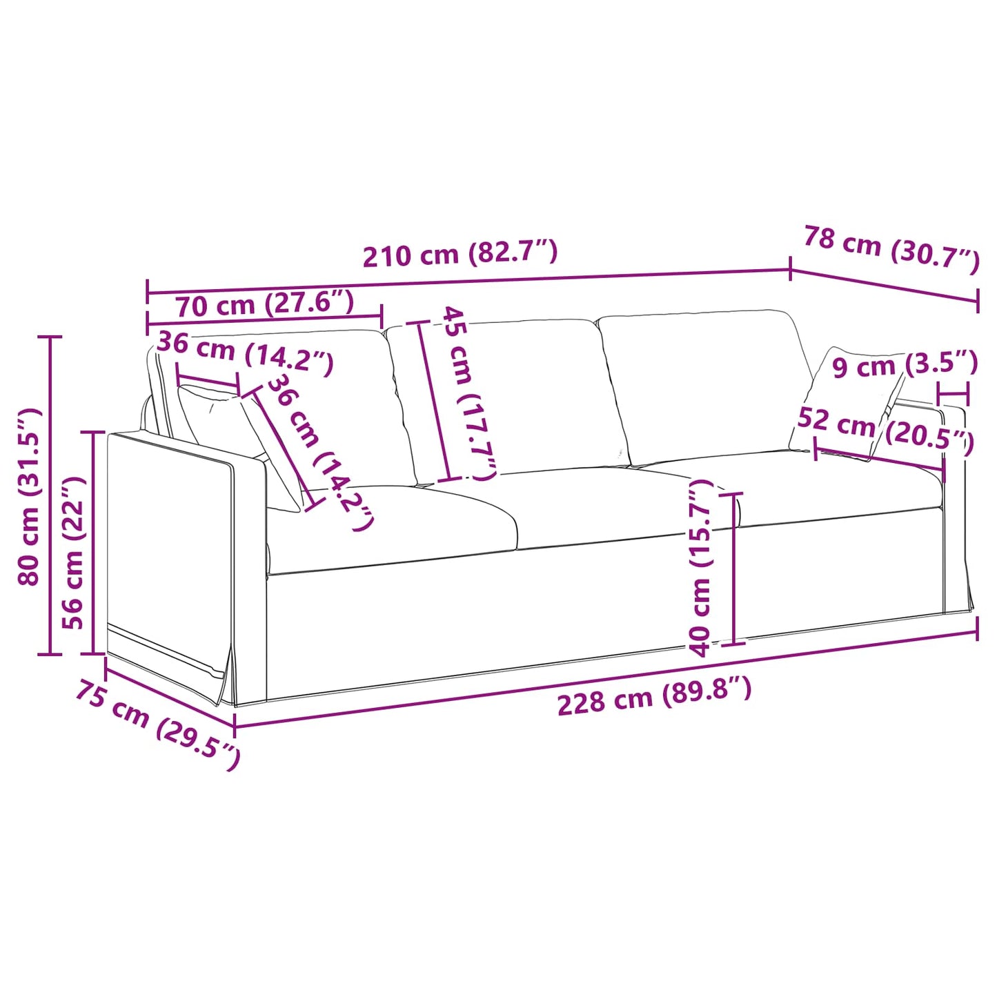 vidaXL Σετ Καναπέ 2 pcs Ανοιχτό Πράσινο 228 x 78 x 80 εκ Βελούδο