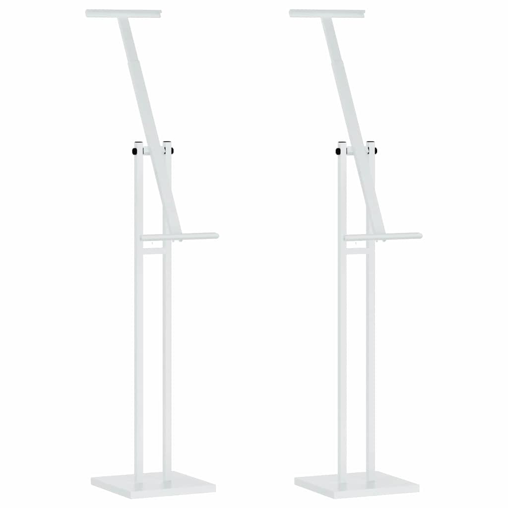 vidaXL Εκθεσιακές Οθόνες 2 τμχ. Λευκός 26,5 x 26,5 x 150 εκ. Ατσάλι
