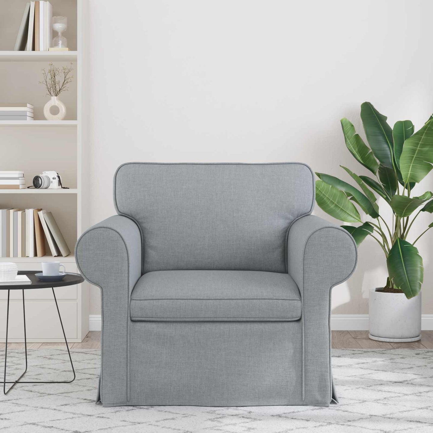 vidaXL Καναπές Ανοιχτό γκρι 95 x 82 x 80 εκ ύφασμα