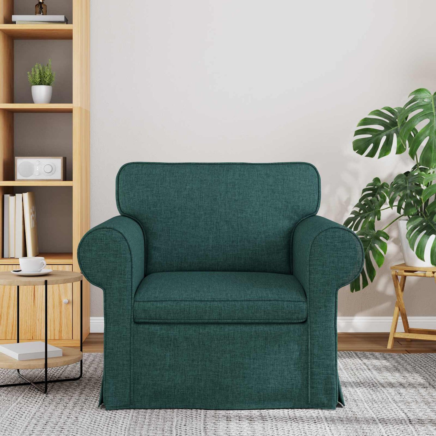 vidaXL Καναπές Σκούρο Πράσινο 95 x 82 x 80 εκ ύφασμα