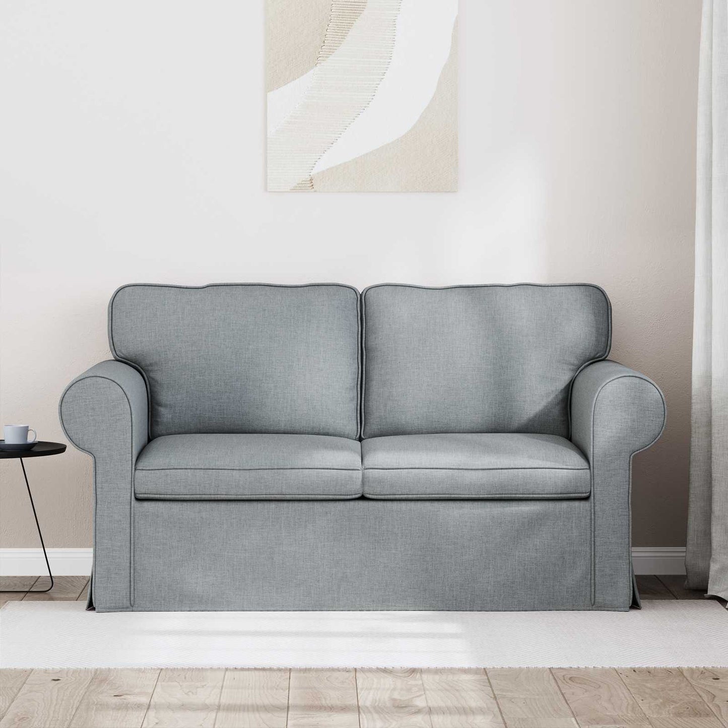 vidaXL Καναπές Ανοιχτό γκρι 155 x 82 x 80 εκ ύφασμα