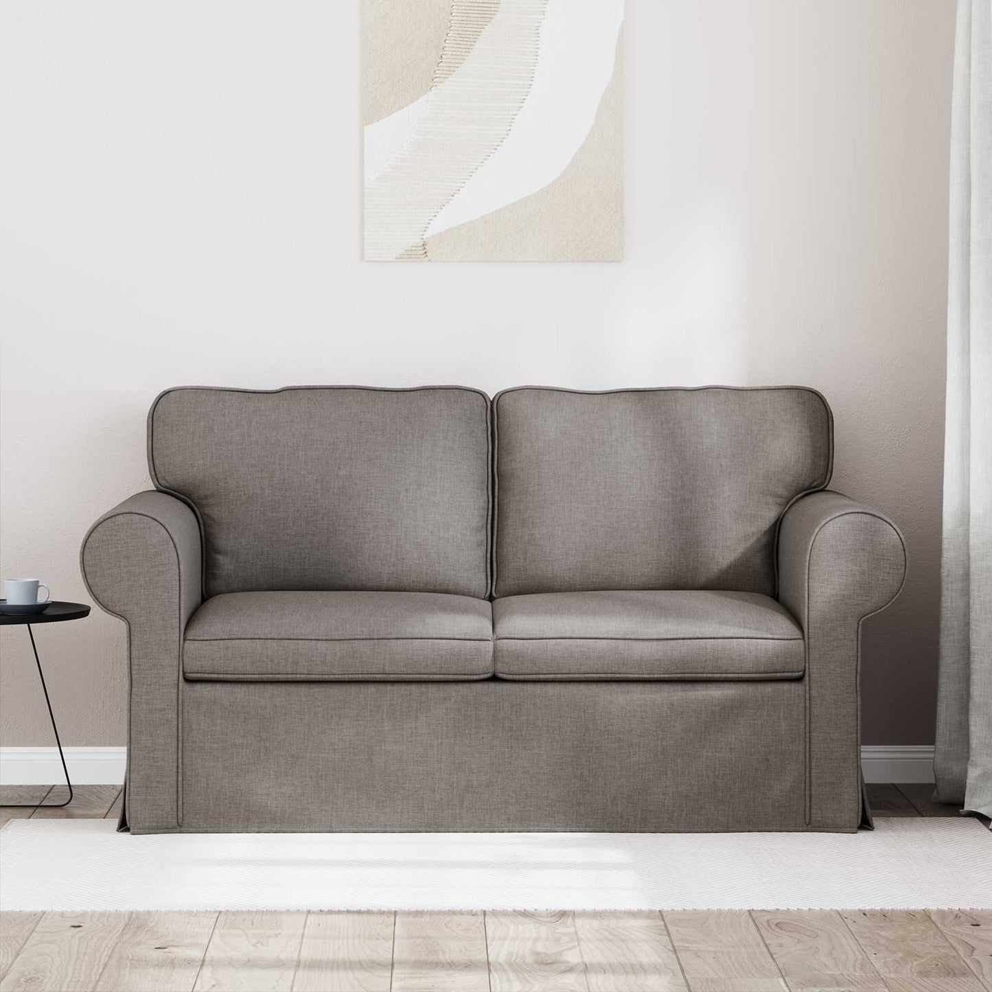 vidaXL Καναπές Taupe 155 x 82 x 80 εκ ύφασμα