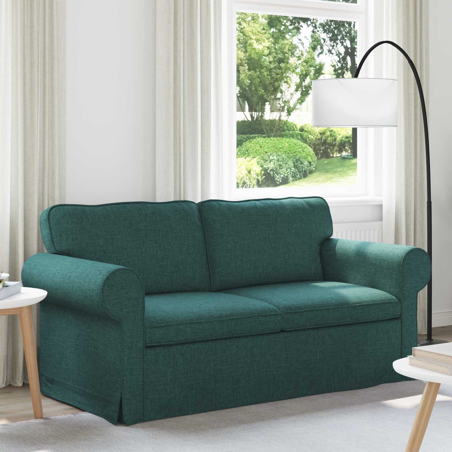 vidaXL Καναπές Σκούρο Πράσινο 175 x 82 x 80 εκ ύφασμα