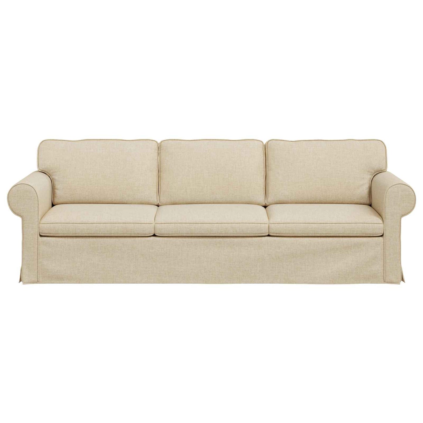 vidaXL Καναπές Κρεμ 245 x 82 x 80 εκ ύφασμα