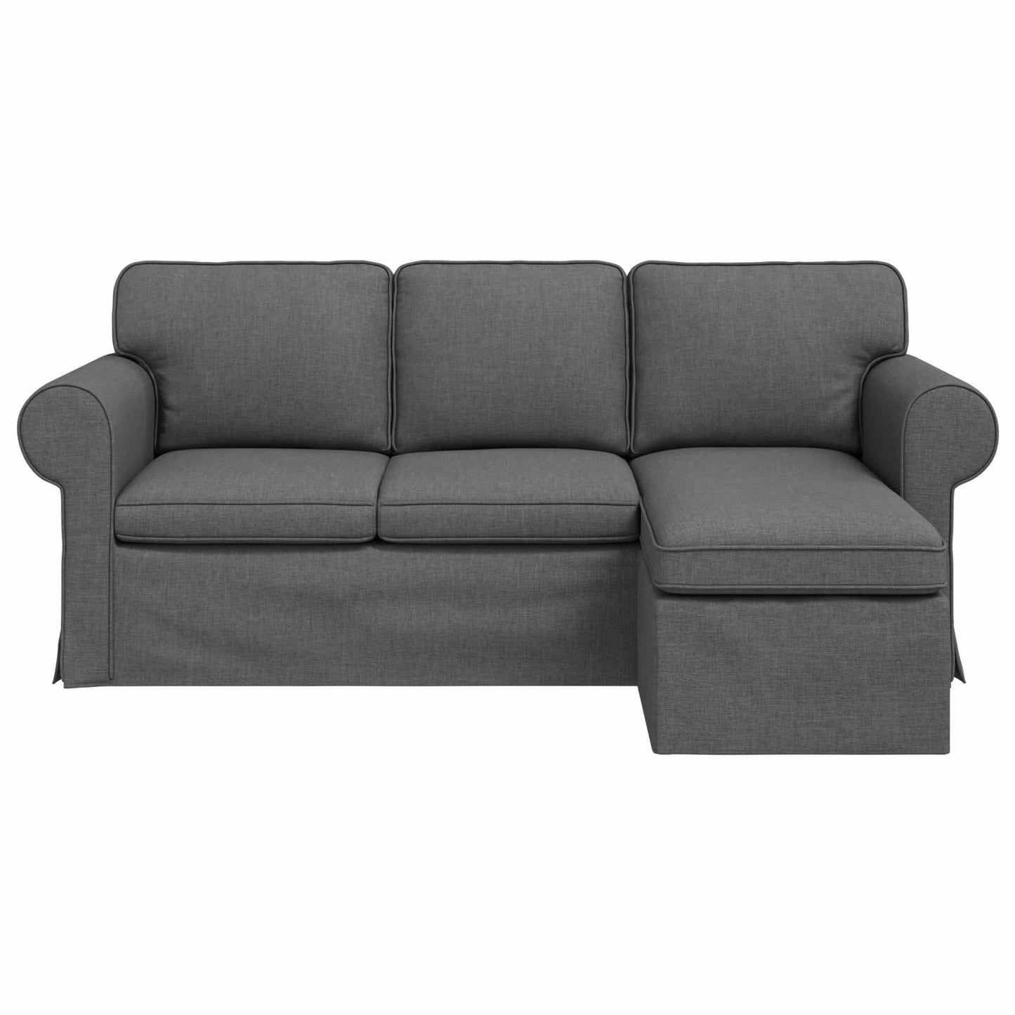 vidaXL Καναπές Σκούρο Γκρι 195 x 138 x 80 εκ ύφασμα