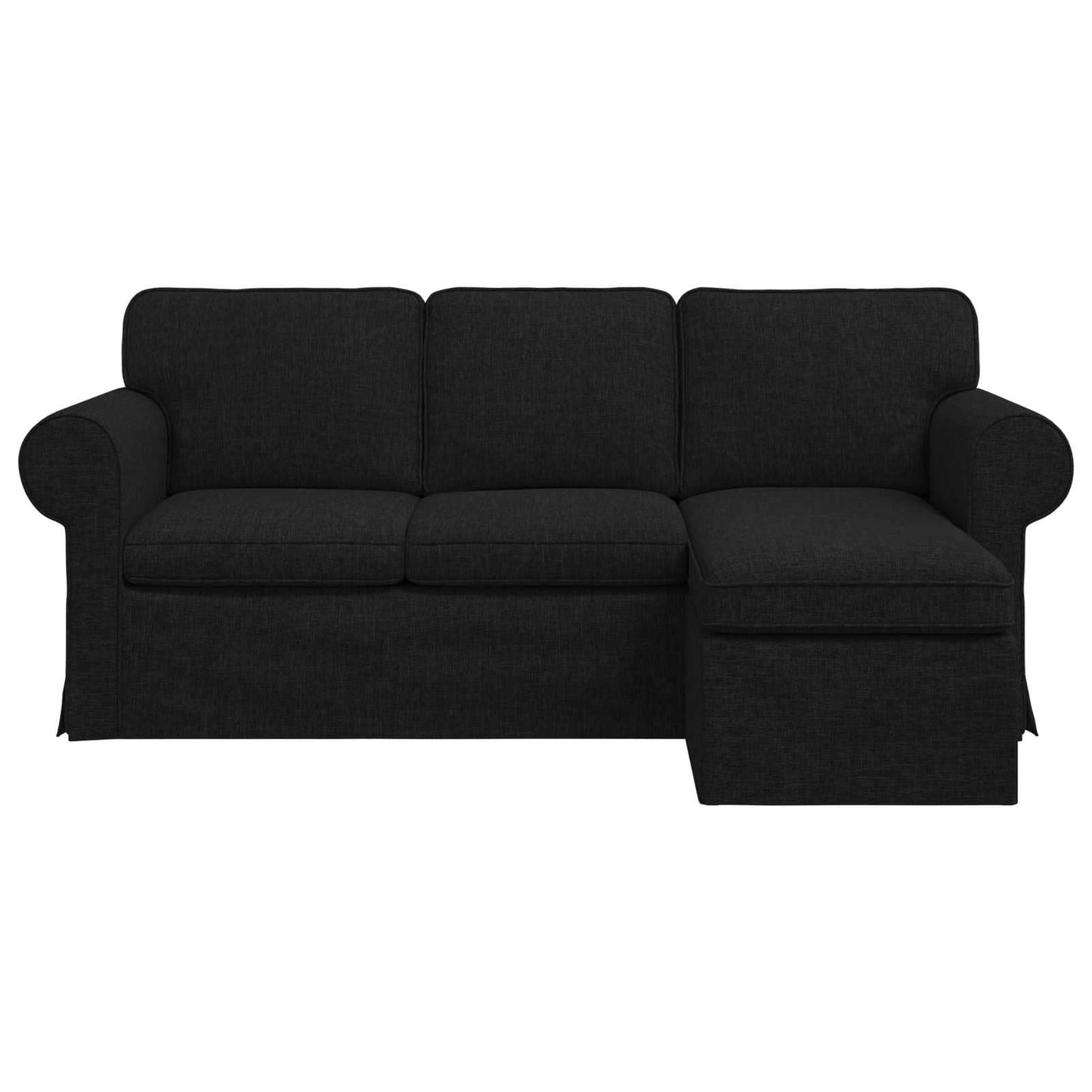 vidaXL Καναπές Μαύρο 195 x 138 x 80 εκ ύφασμα