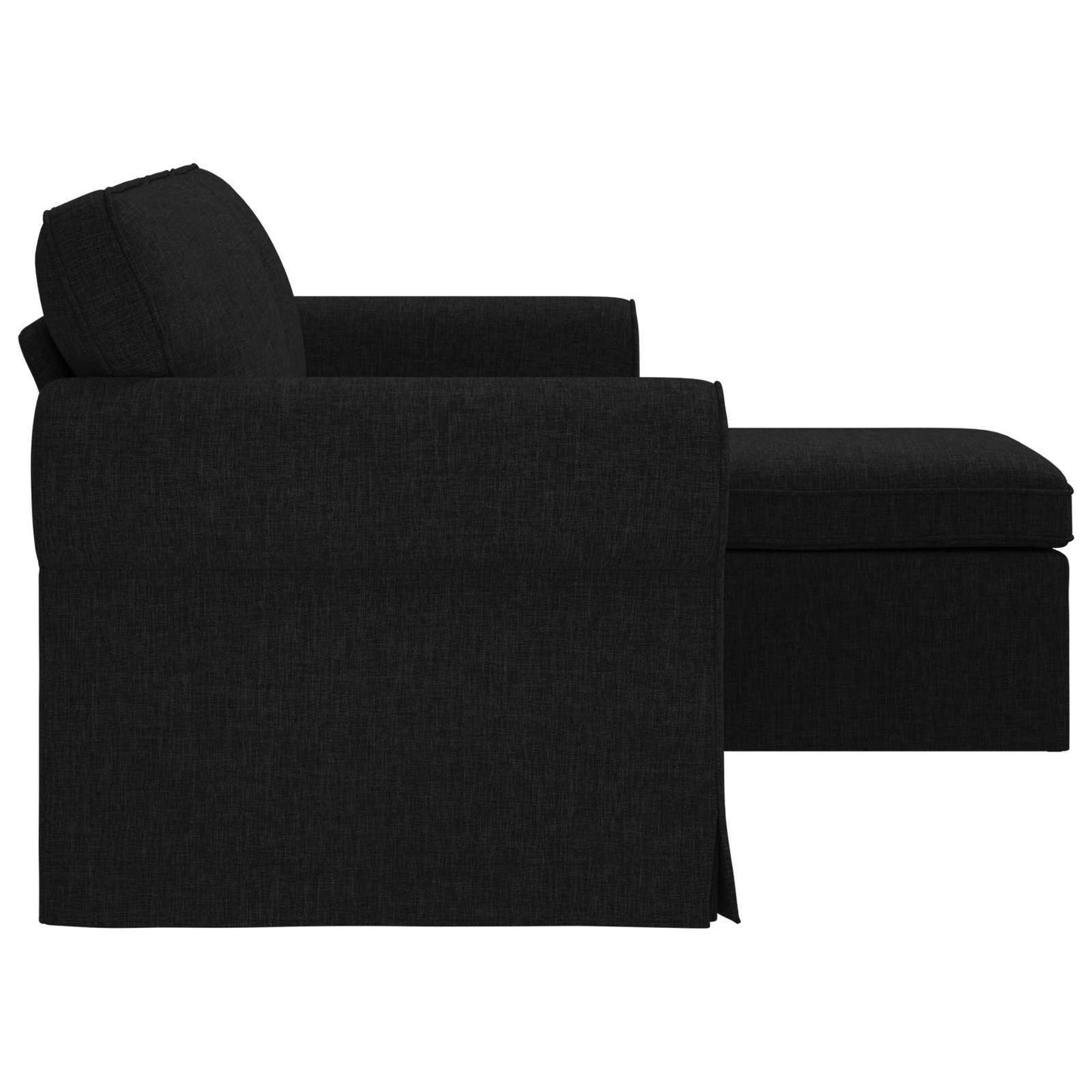 vidaXL Καναπές Μαύρο 195 x 138 x 80 εκ ύφασμα