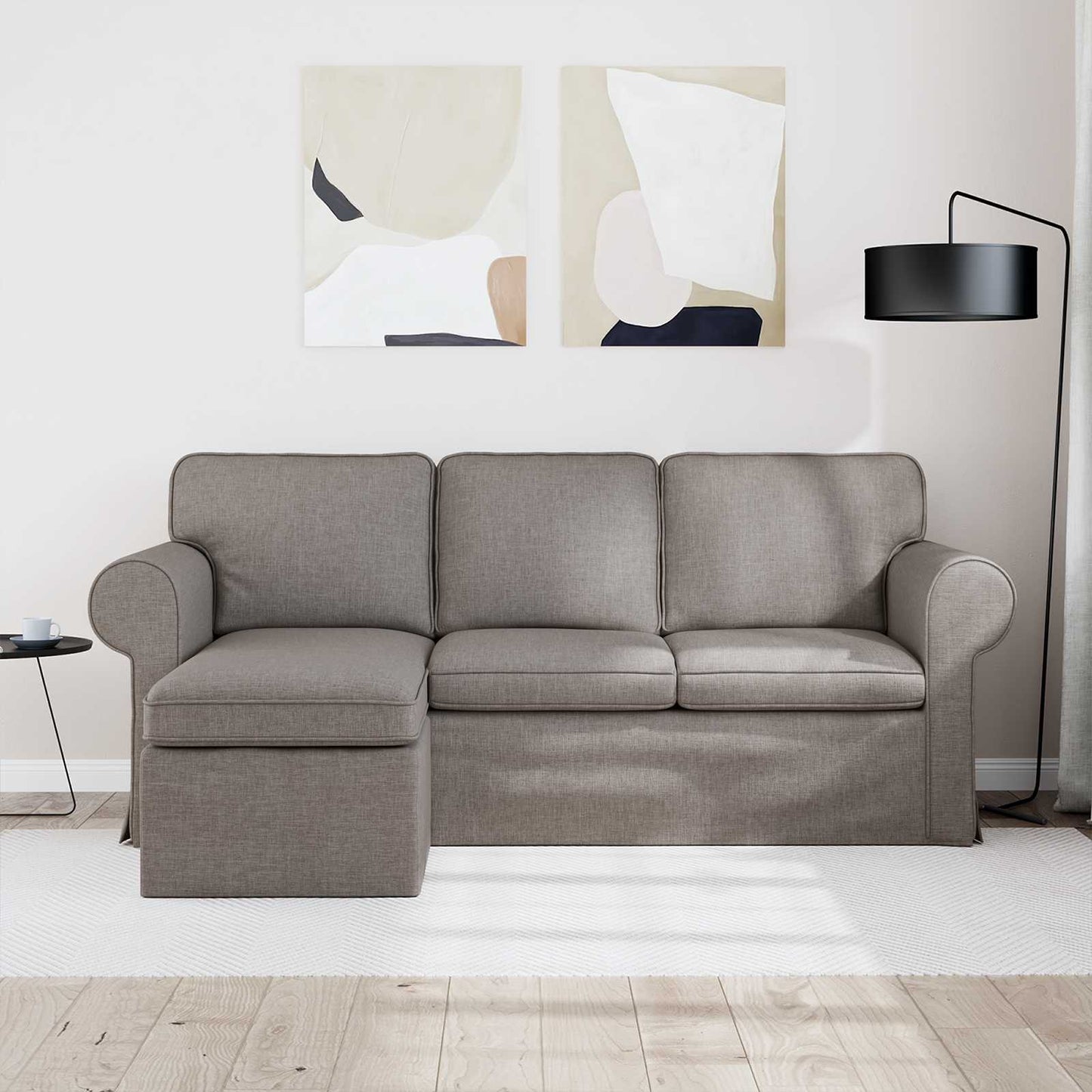 vidaXL Καναπές Taupe 195 x 138 x 80 εκ ύφασμα