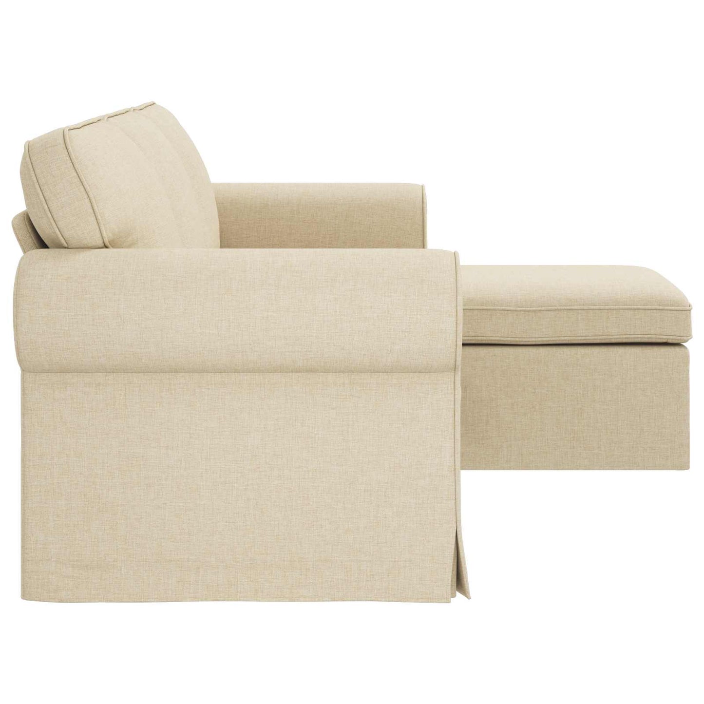 vidaXL Καναπές Κρεμ 195 x 138 x 80 εκ ύφασμα