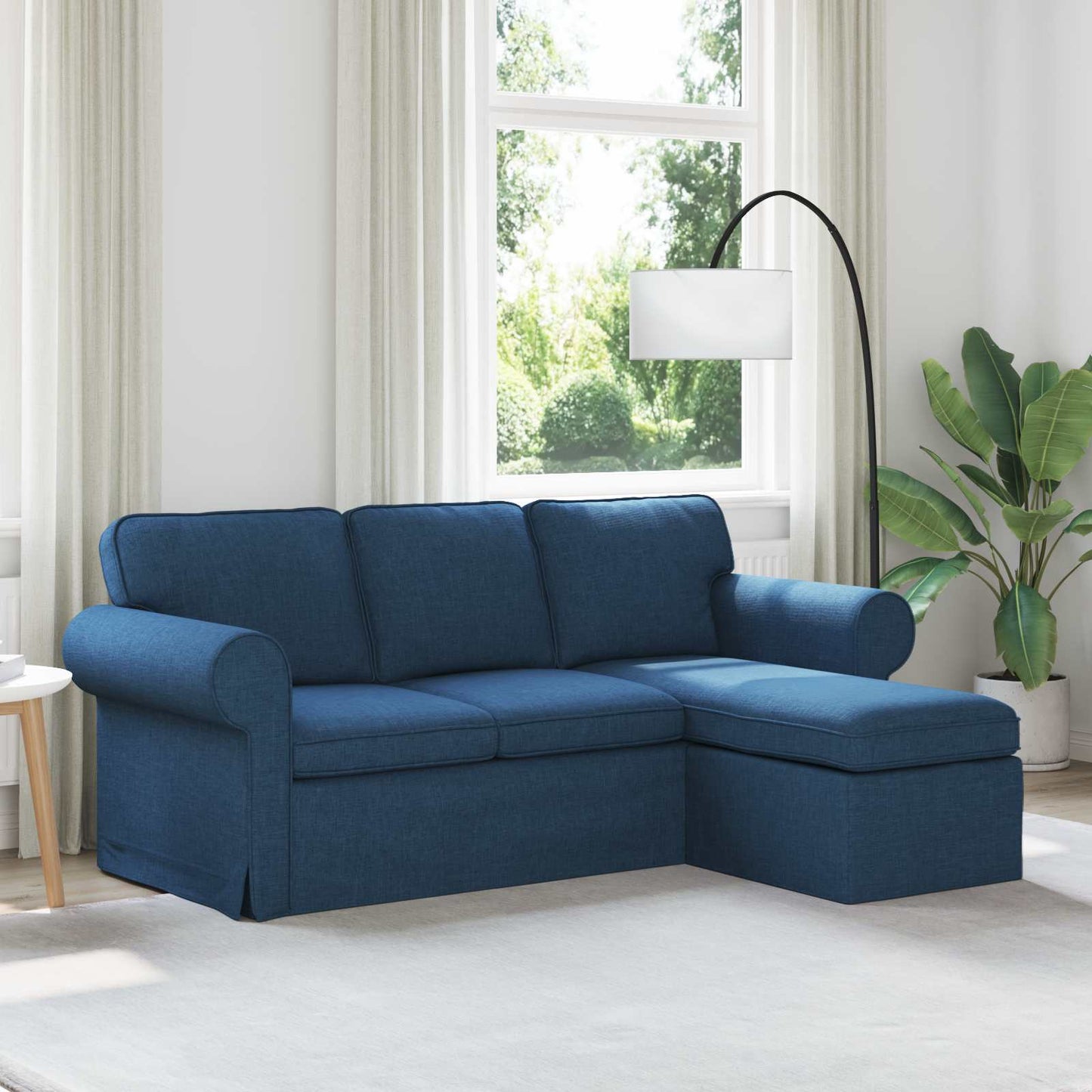 vidaXL Καναπές Μπλε 195 x 138 x 80 εκ ύφασμα