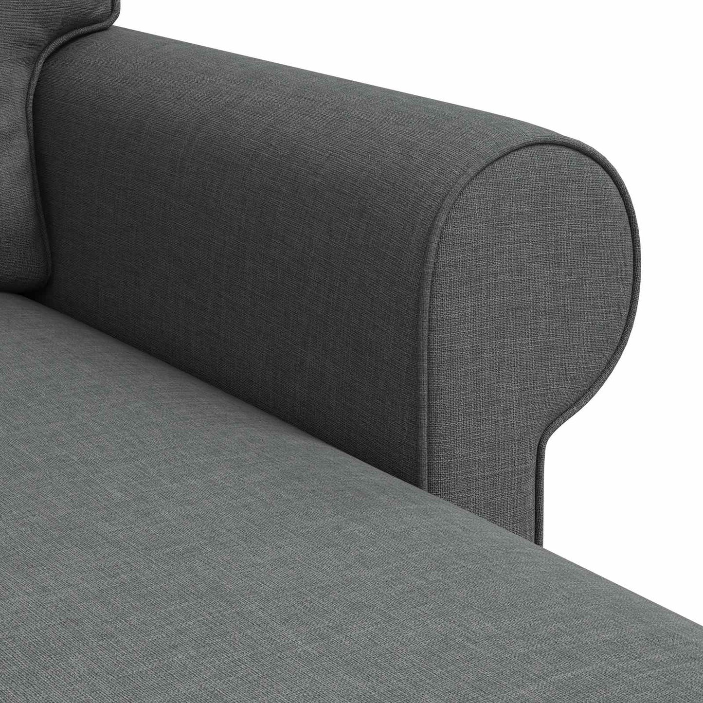 vidaXL Καναπές Σκούρο Γκρι 215 x 138 x 80 εκ ύφασμα