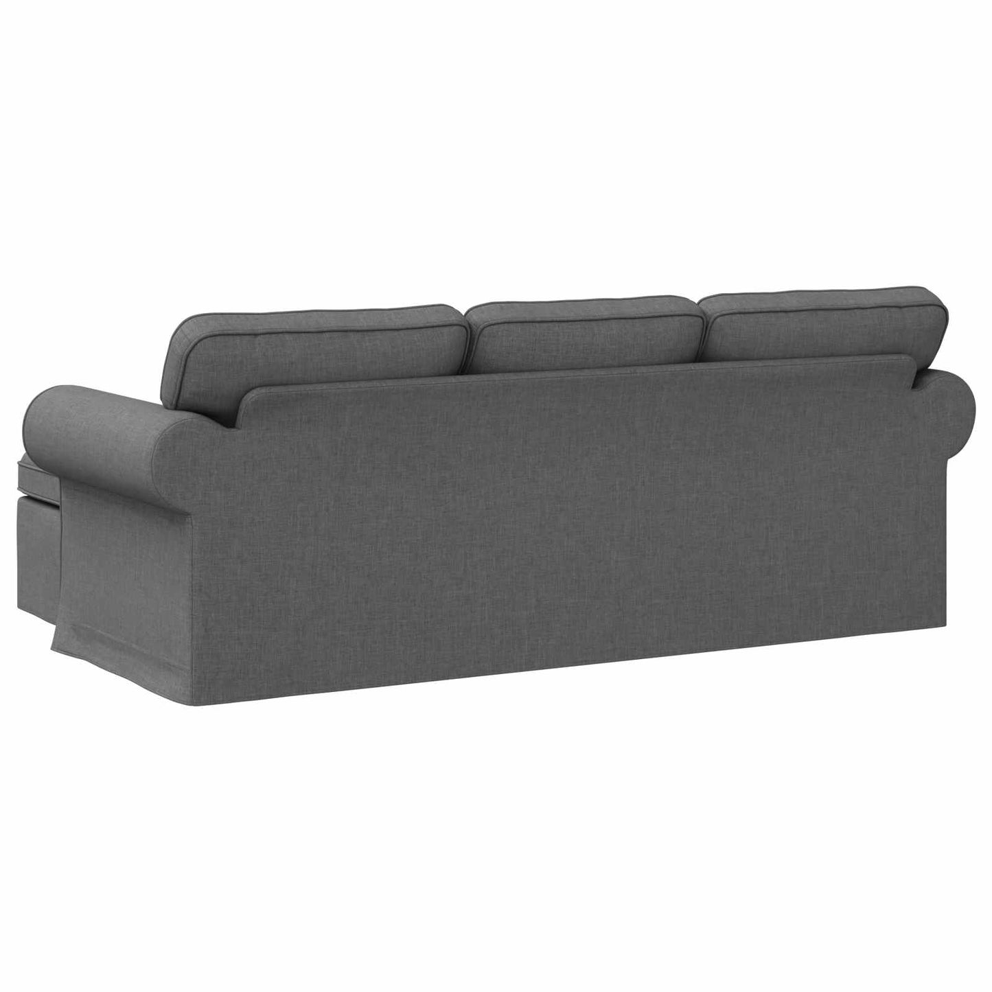 vidaXL Καναπές Σκούρο Γκρι 215 x 138 x 80 εκ ύφασμα
