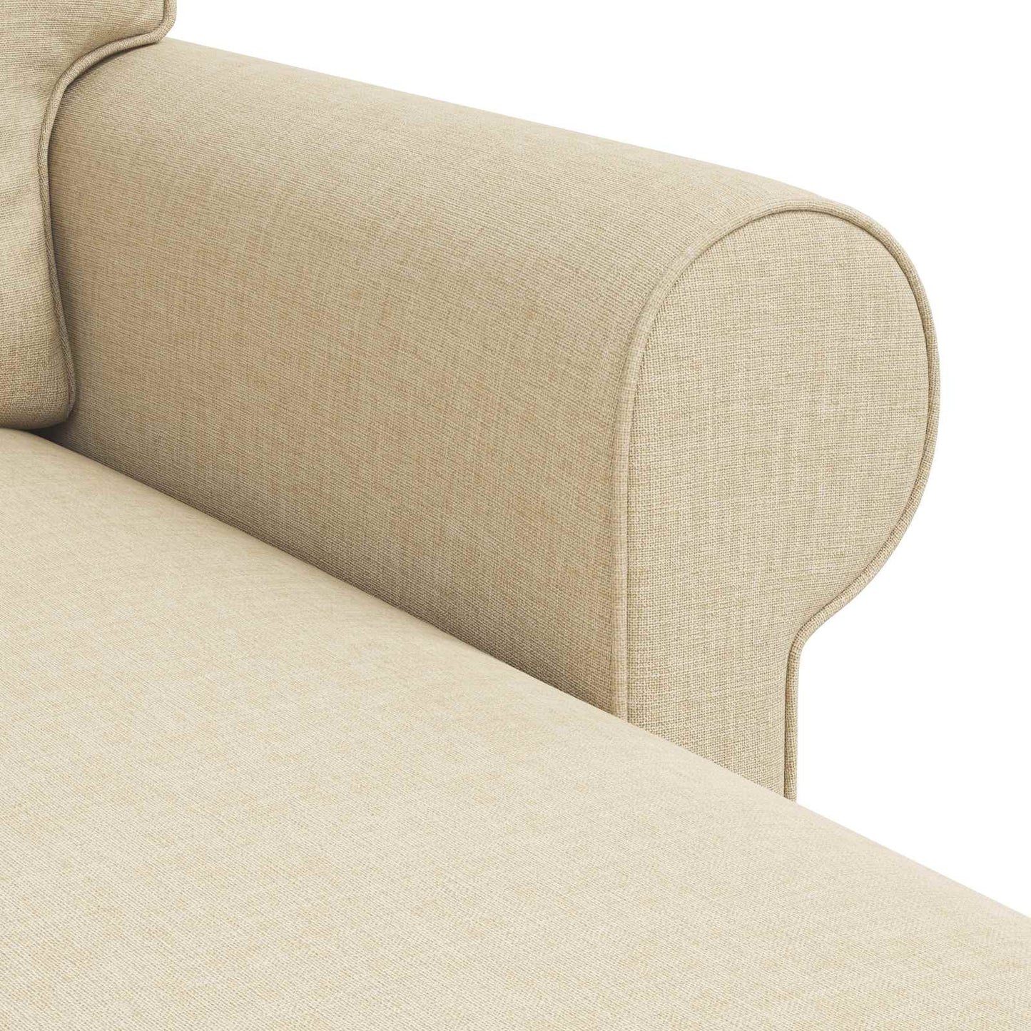 vidaXL Καναπές Κρεμ 215 x 138 x 80 εκ ύφασμα