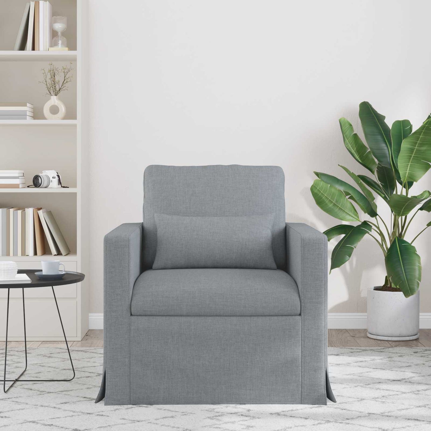 vidaXL Καναπές Ανοιχτό γκρι 78 x 78 x 80 εκ. ύφασμα