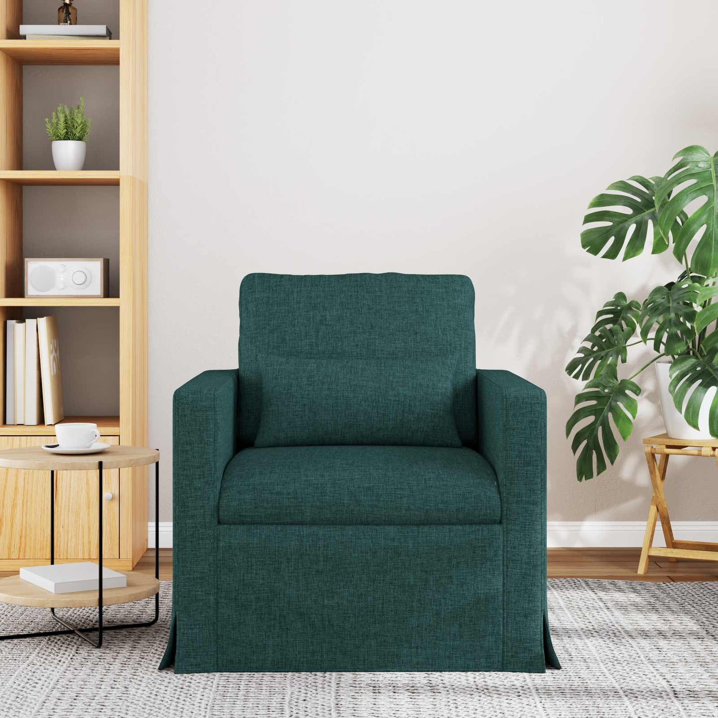 vidaXL Καναπές Σκούρο Πράσινο 78 x 78 x 80 εκ. ύφασμα