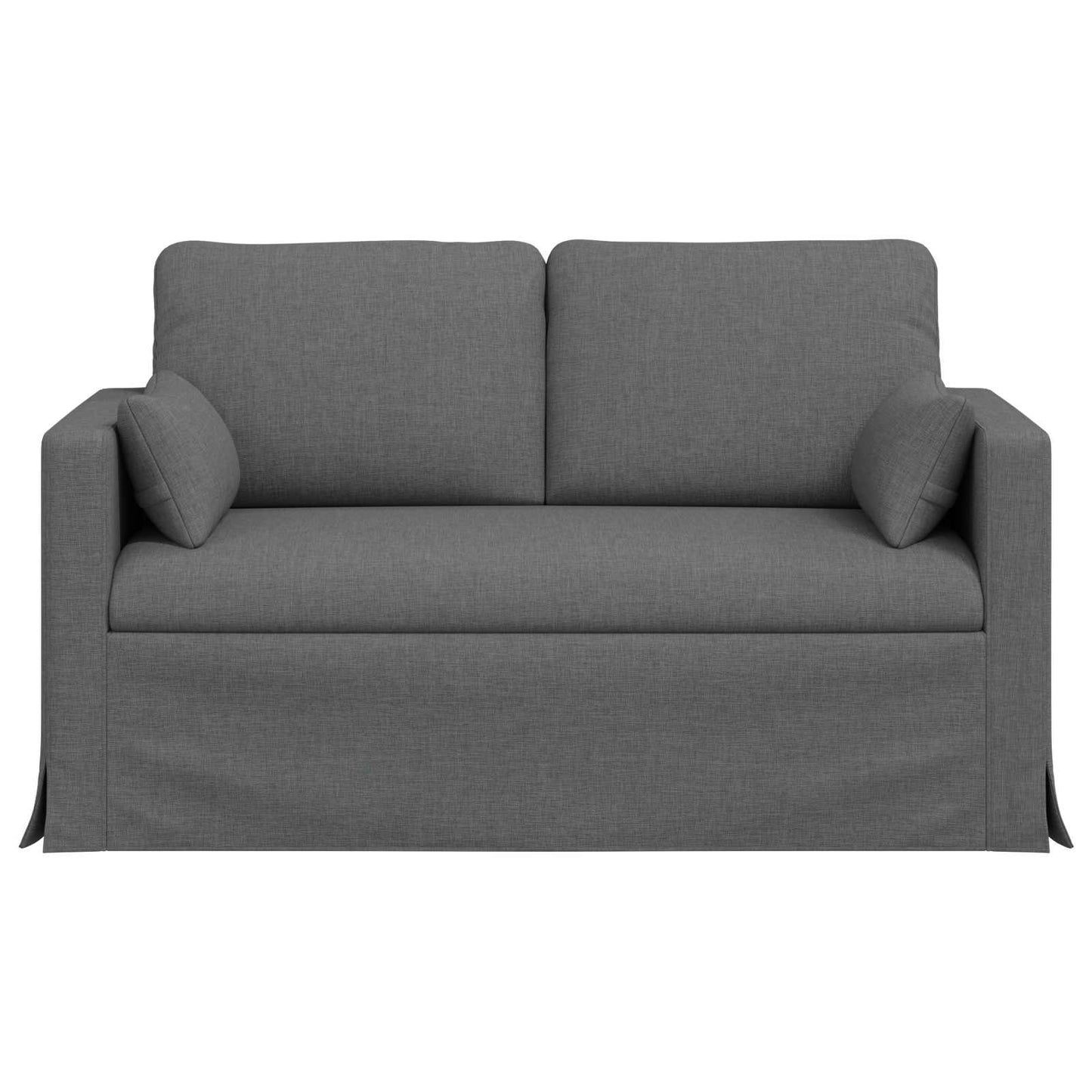 vidaXL Καναπές Σκούρο Γκρι 139 x 78 x 80 εκ ύφασμα