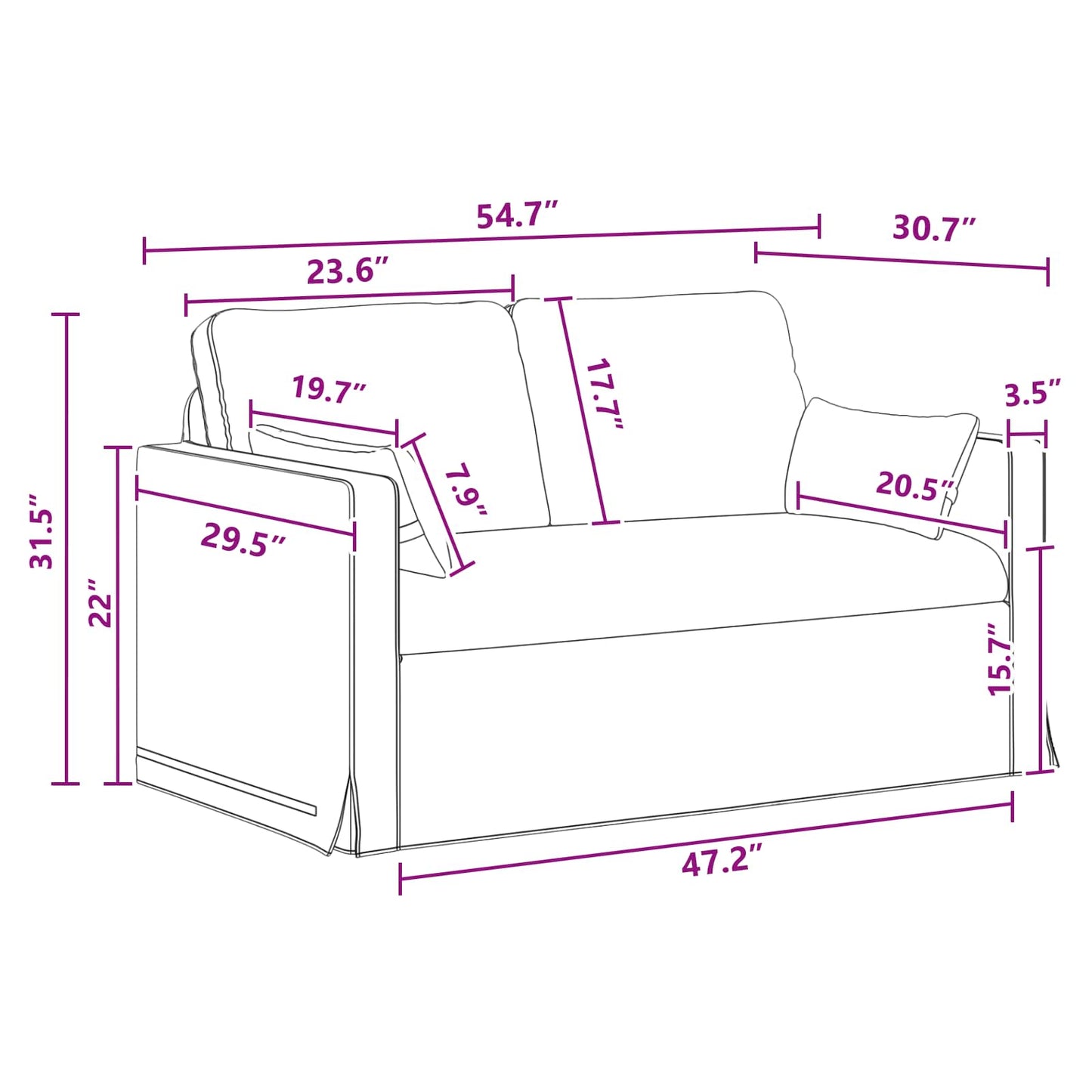 vidaXL Καναπές Σκούρο Γκρι 139 x 78 x 80 εκ ύφασμα