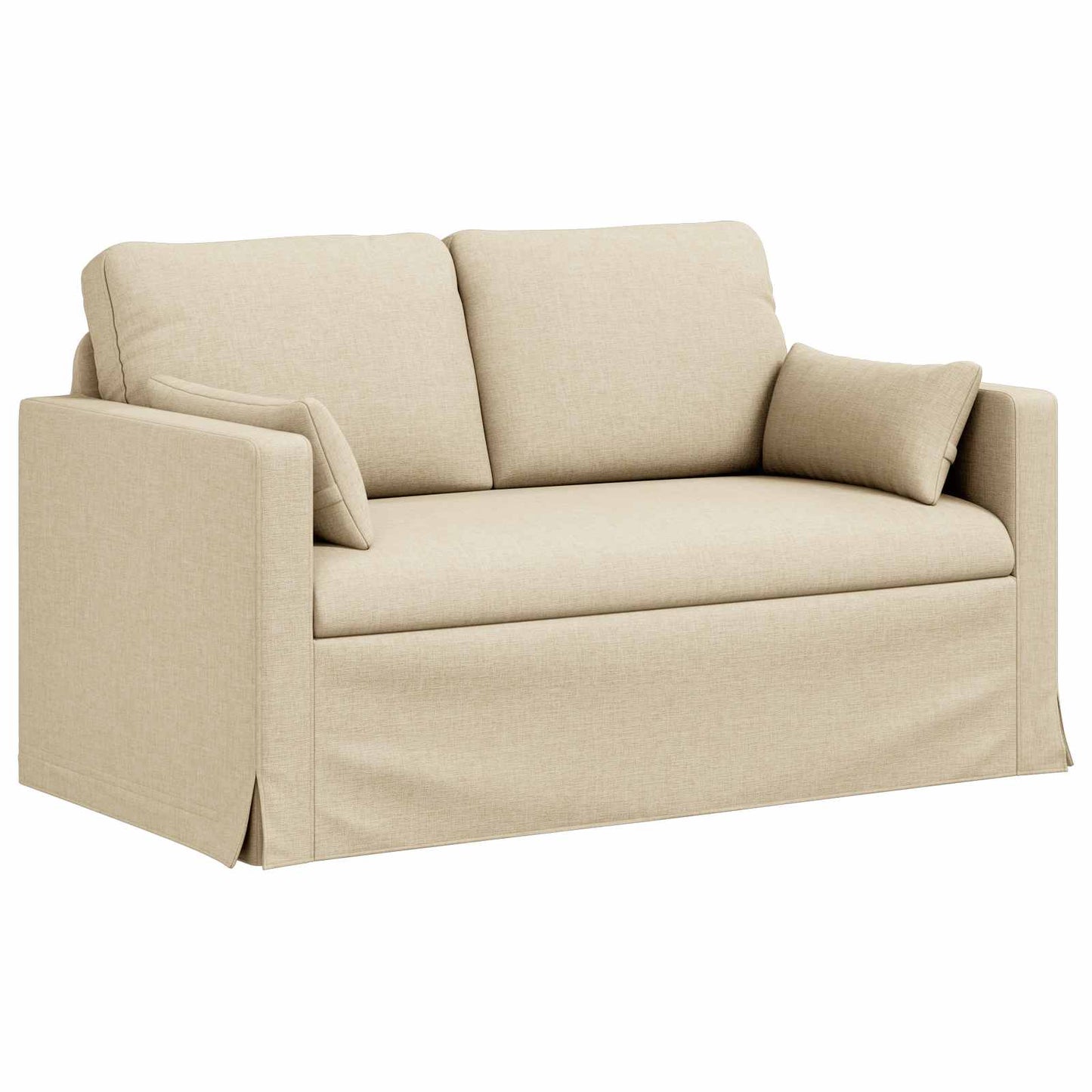 vidaXL Καναπές Κρεμ 139 x 78 x 80 εκ ύφασμα