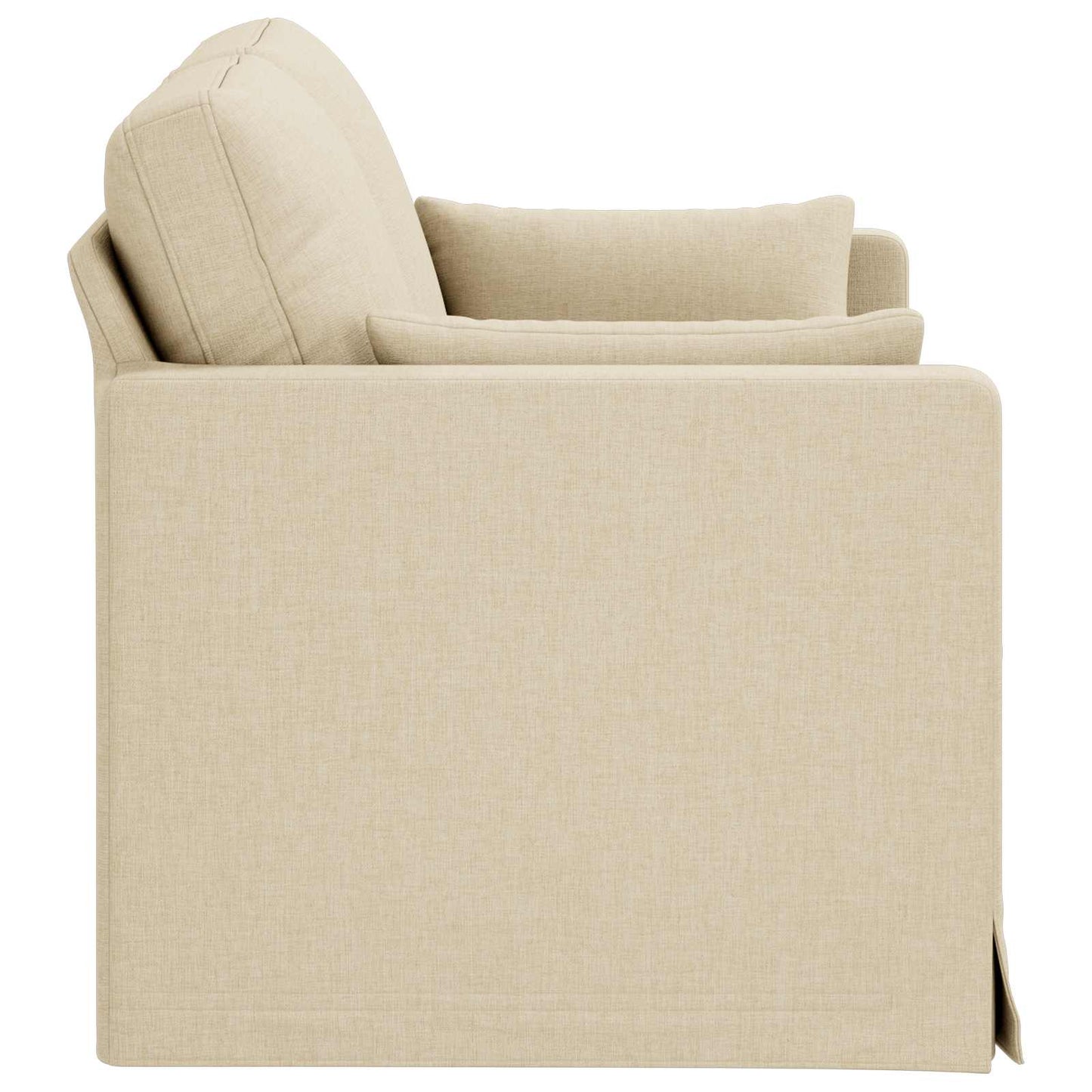 vidaXL Καναπές Κρεμ 139 x 78 x 80 εκ ύφασμα