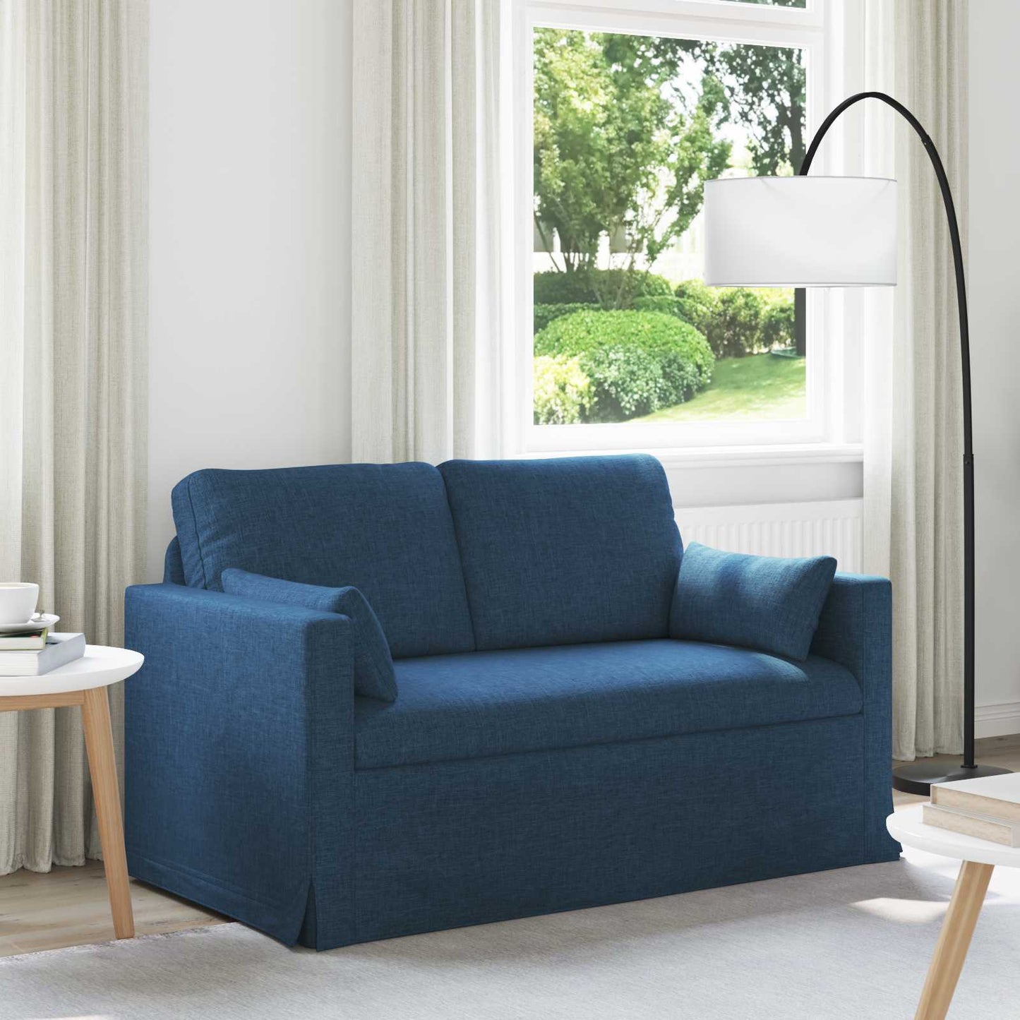 vidaXL Καναπές Μπλε 139 x 78 x 80 εκ ύφασμα