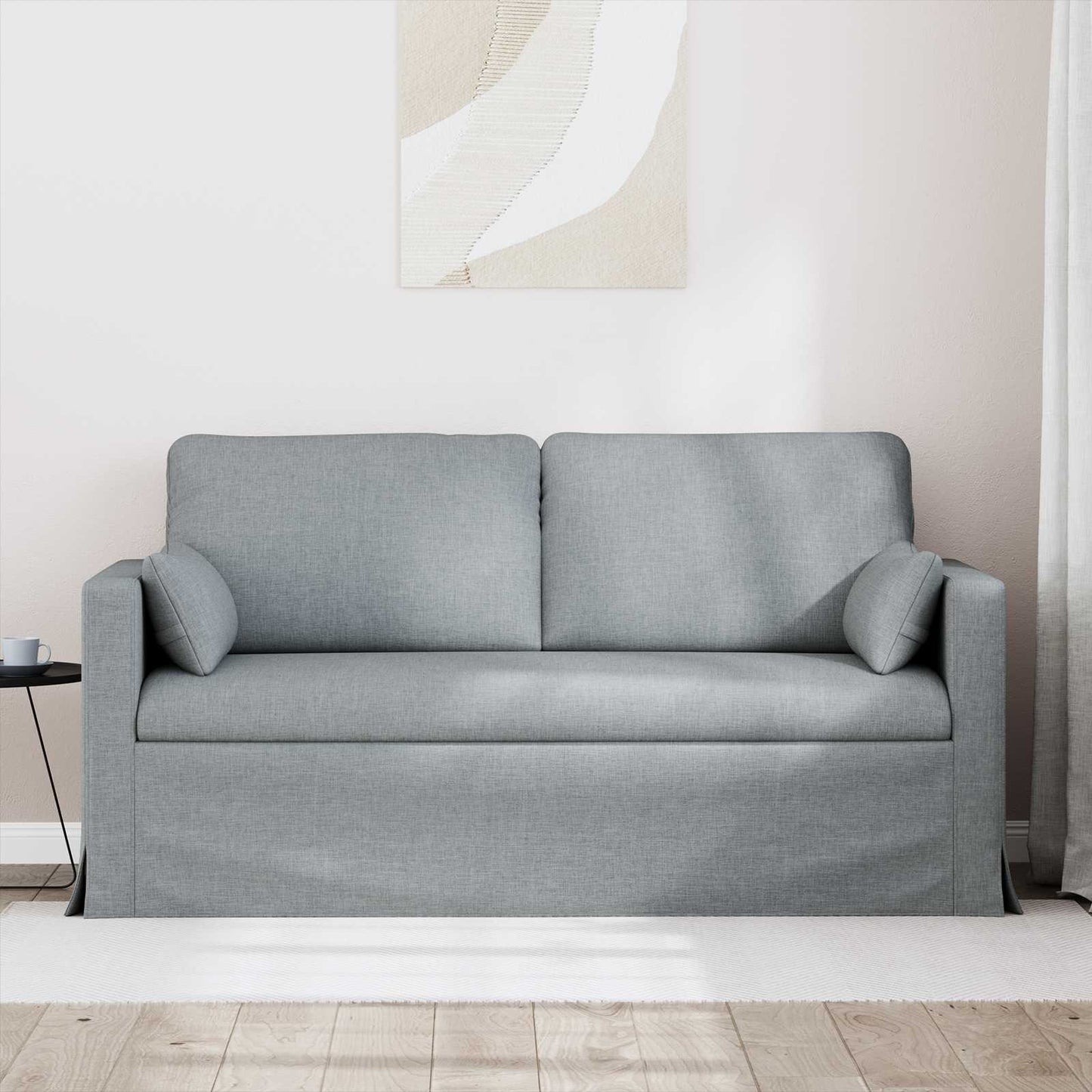 vidaXL Καναπές Ανοιχτό γκρι 158 x 78 x 80 εκ ύφασμα