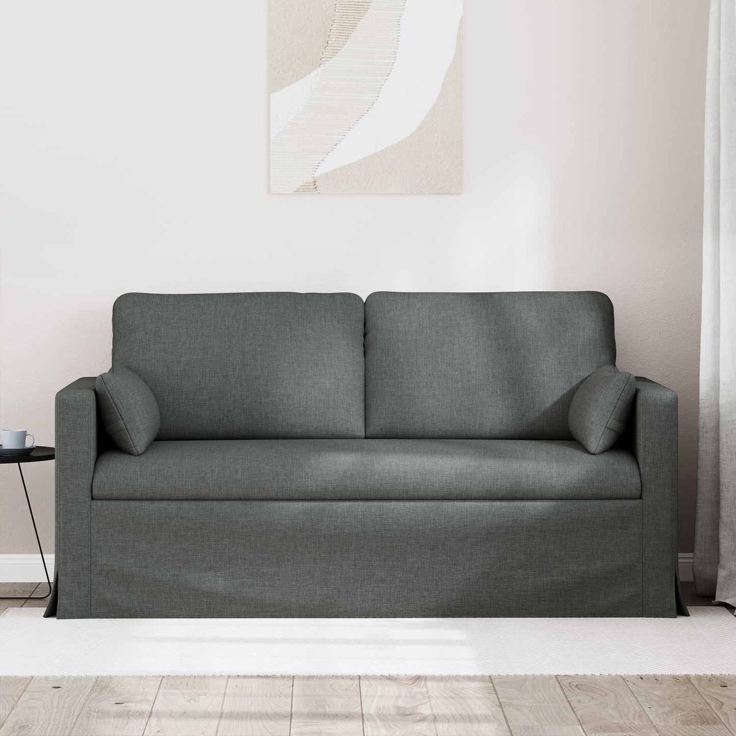 vidaXL Καναπές Σκούρο Γκρι 158 x 78 x 80 εκ ύφασμα