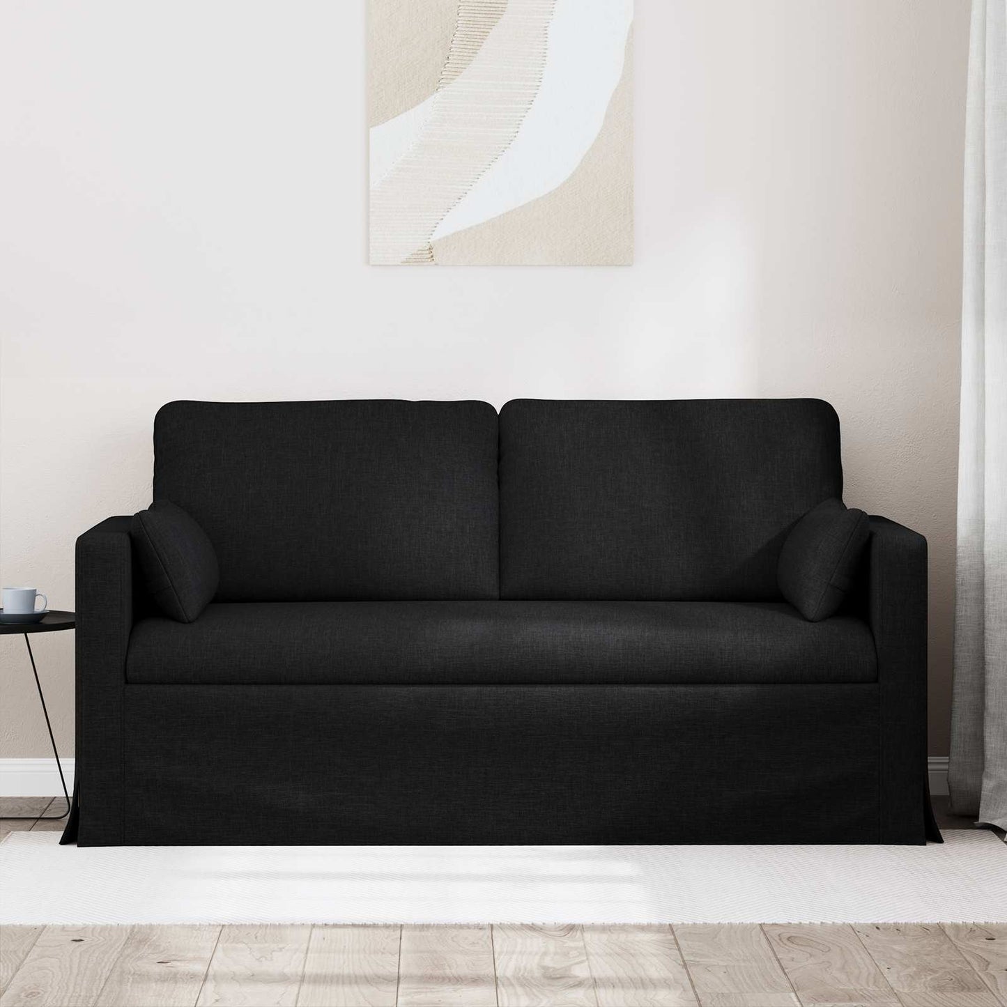 vidaXL Καναπές Μαύρο 158 x 78 x 80 εκ ύφασμα