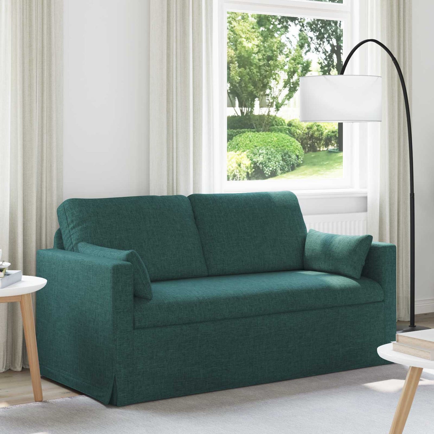 vidaXL Καναπές Σκούρο Πράσινο 158 x 78 x 80 εκ ύφασμα