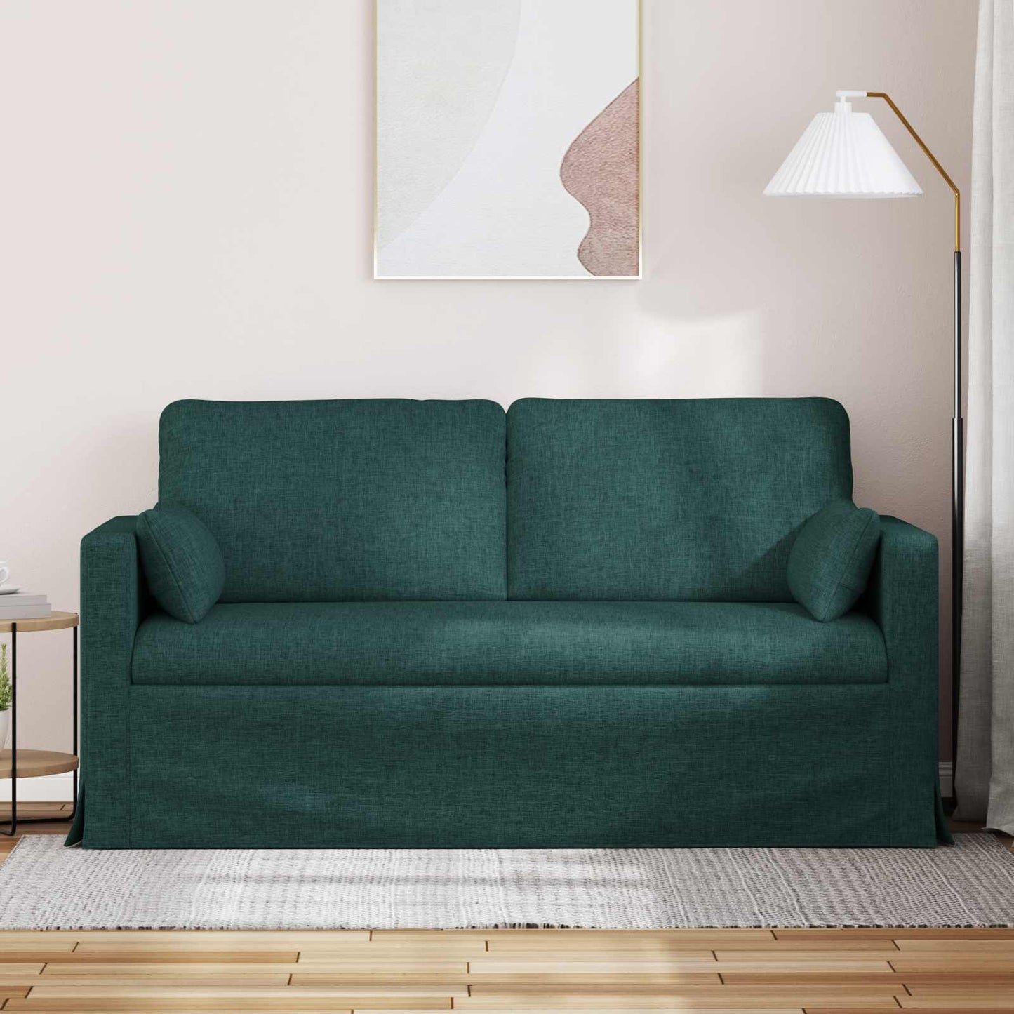 vidaXL Καναπές Σκούρο Πράσινο 158 x 78 x 80 εκ ύφασμα