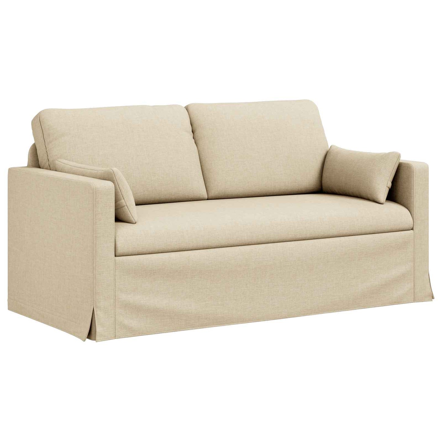 vidaXL Καναπές Κρεμ 158 x 78 x 80 εκ ύφασμα