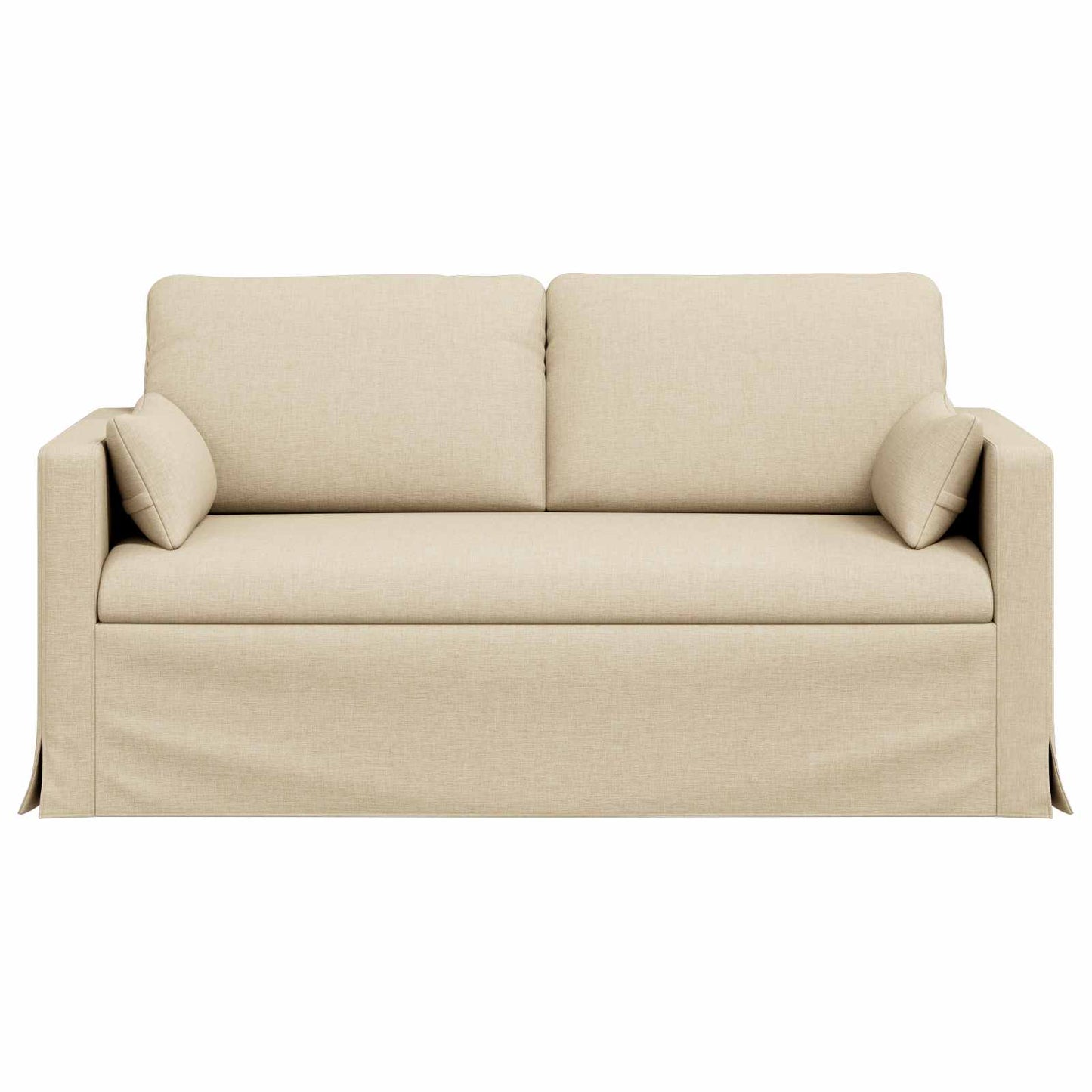 vidaXL Καναπές Κρεμ 158 x 78 x 80 εκ ύφασμα