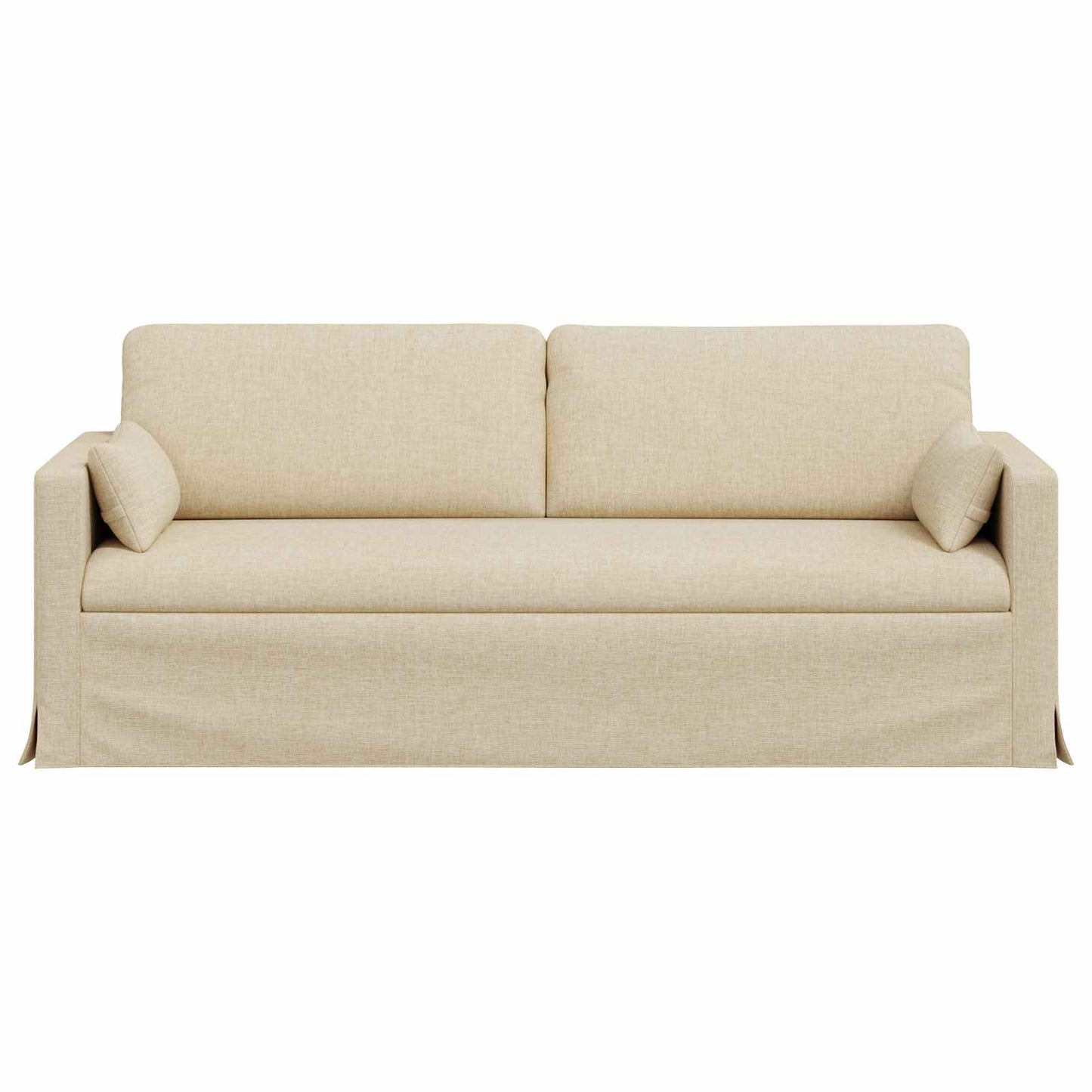 vidaXL Καναπές Κρεμ 198 x 78 x 80 εκ ύφασμα
