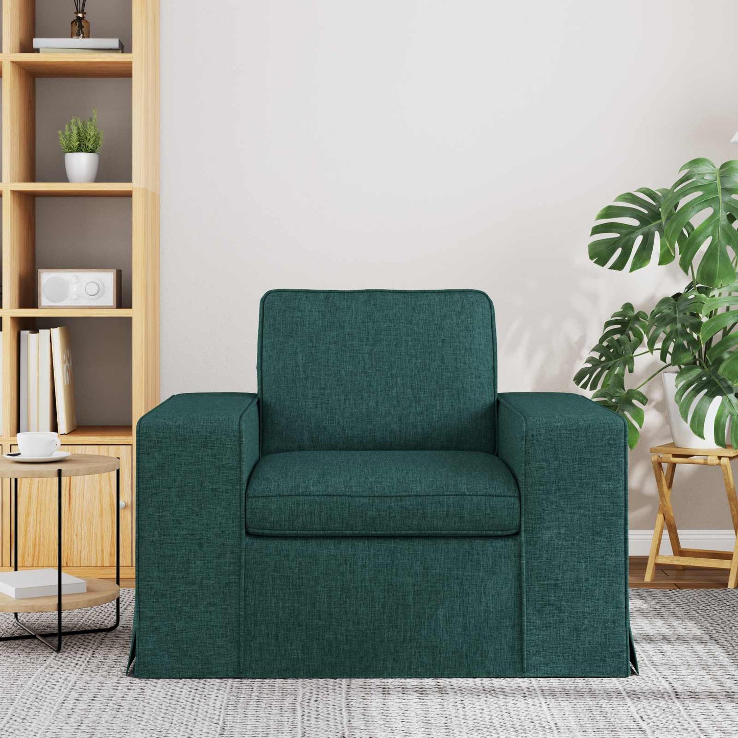 vidaXL Καναπές Σκούρο Πράσινο 103 x 80 x 82 εκ ύφασμα