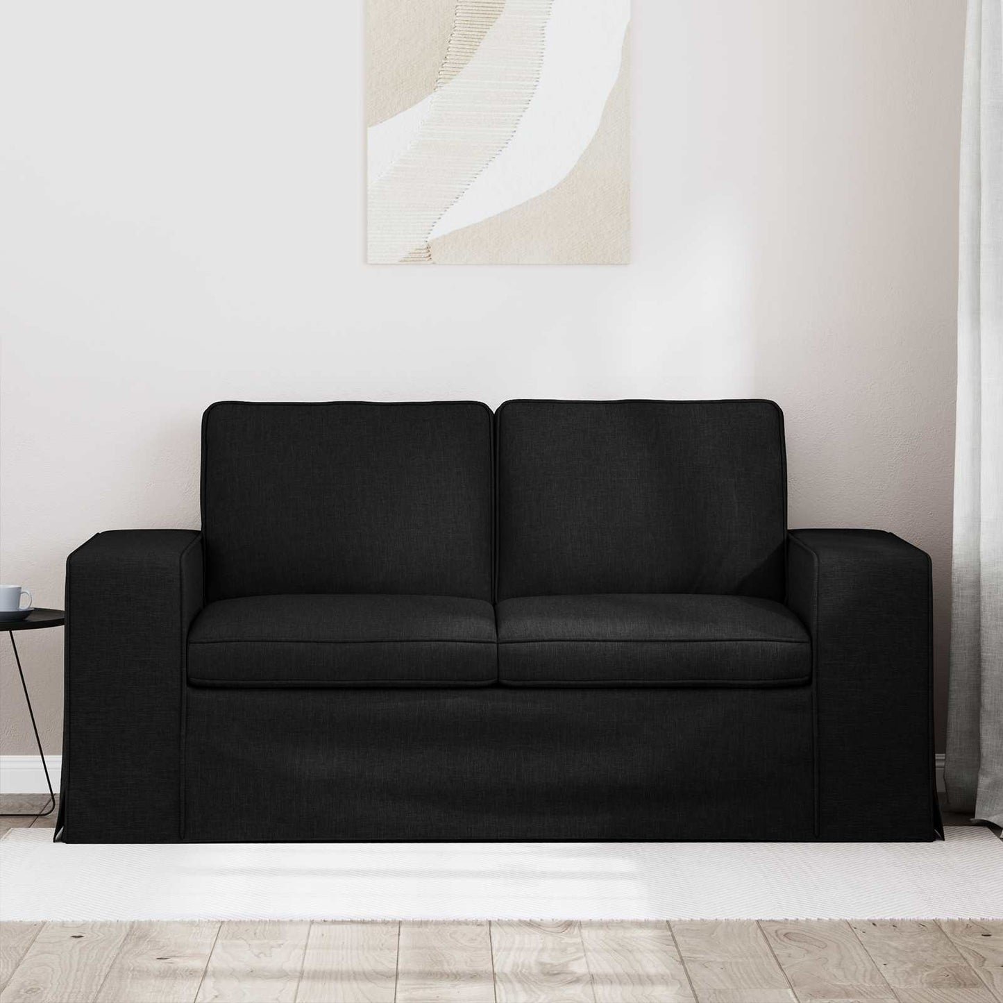 vidaXL Καναπές Μαύρο 162 x 80 x 82 εκ ύφασμα