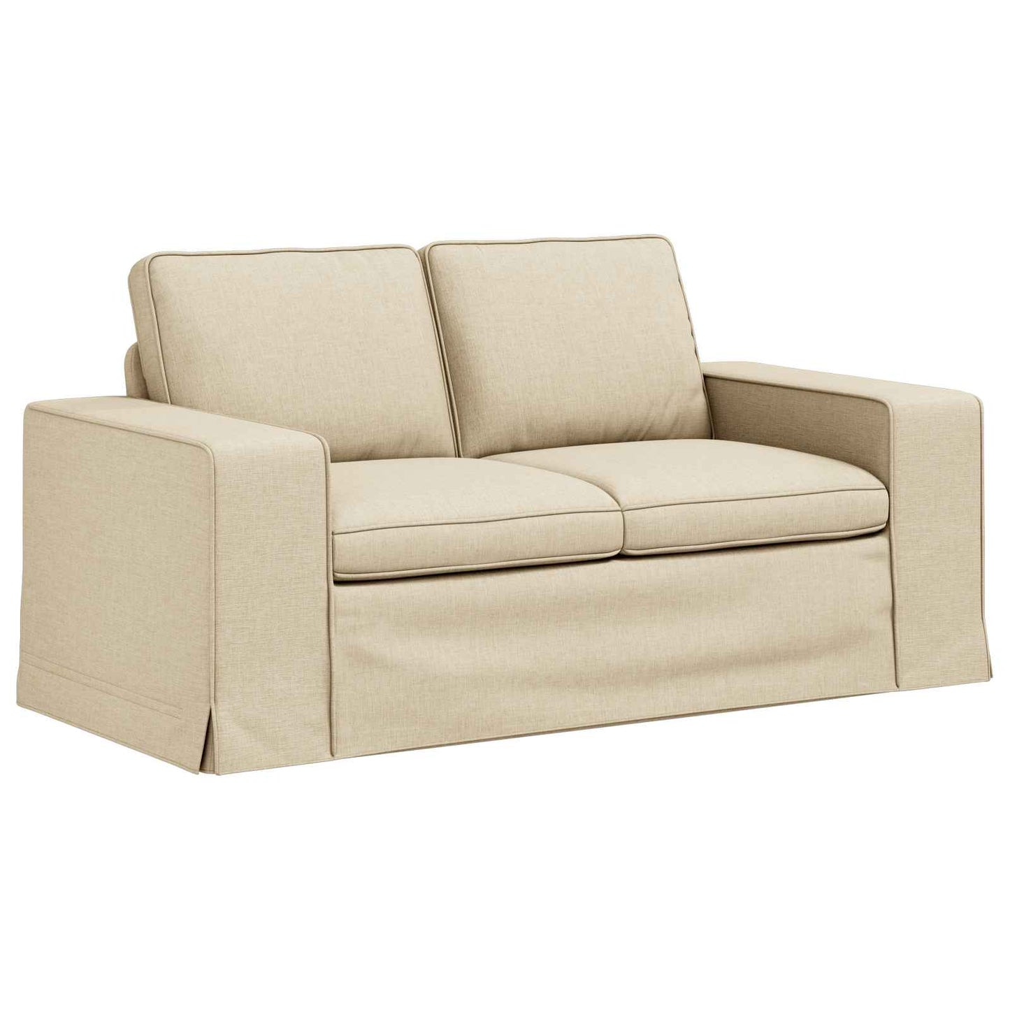 vidaXL Καναπές Κρεμ 162 x 80 x 82 εκ ύφασμα
