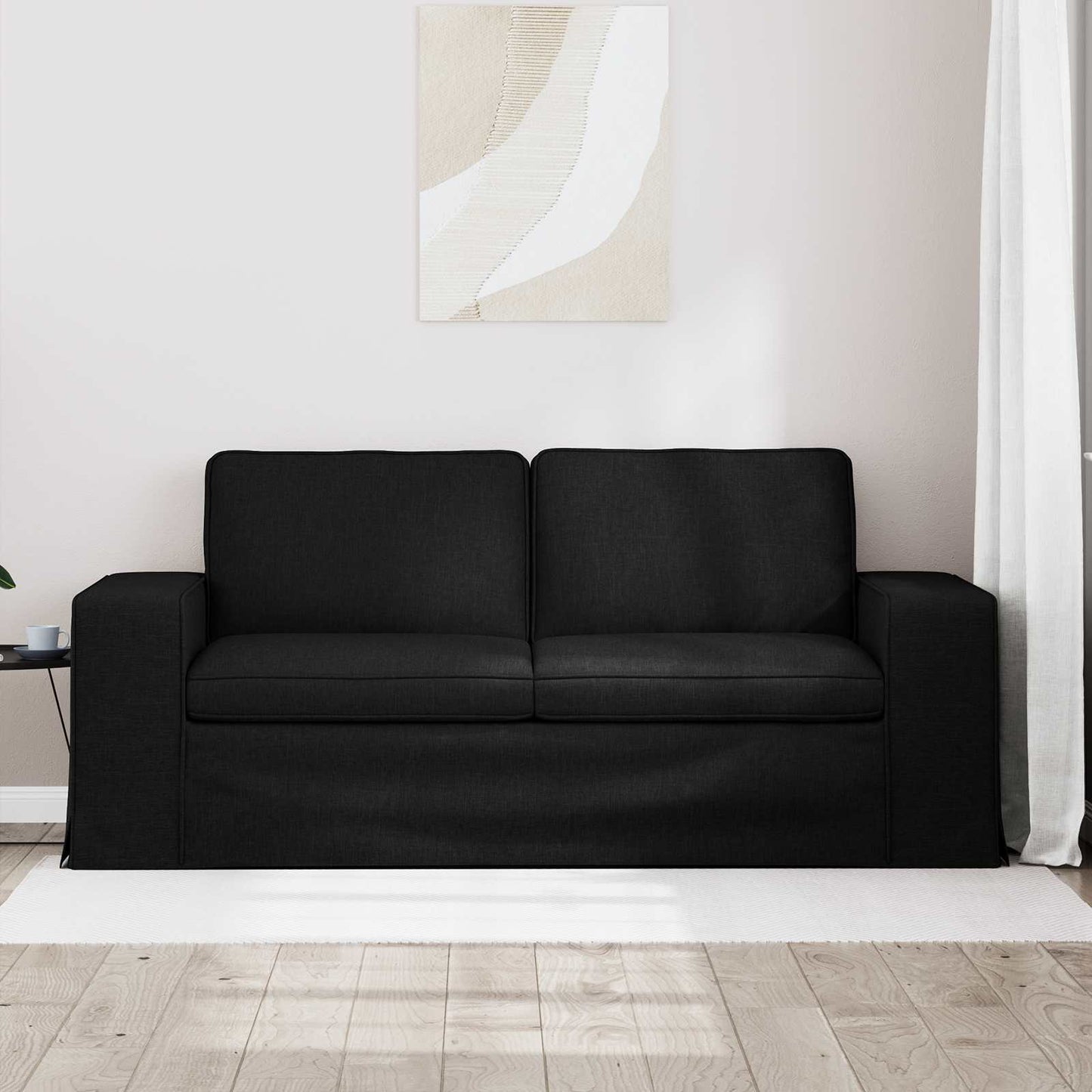 vidaXL Καναπές Μαύρο 182 x 80 x 82 εκ ύφασμα