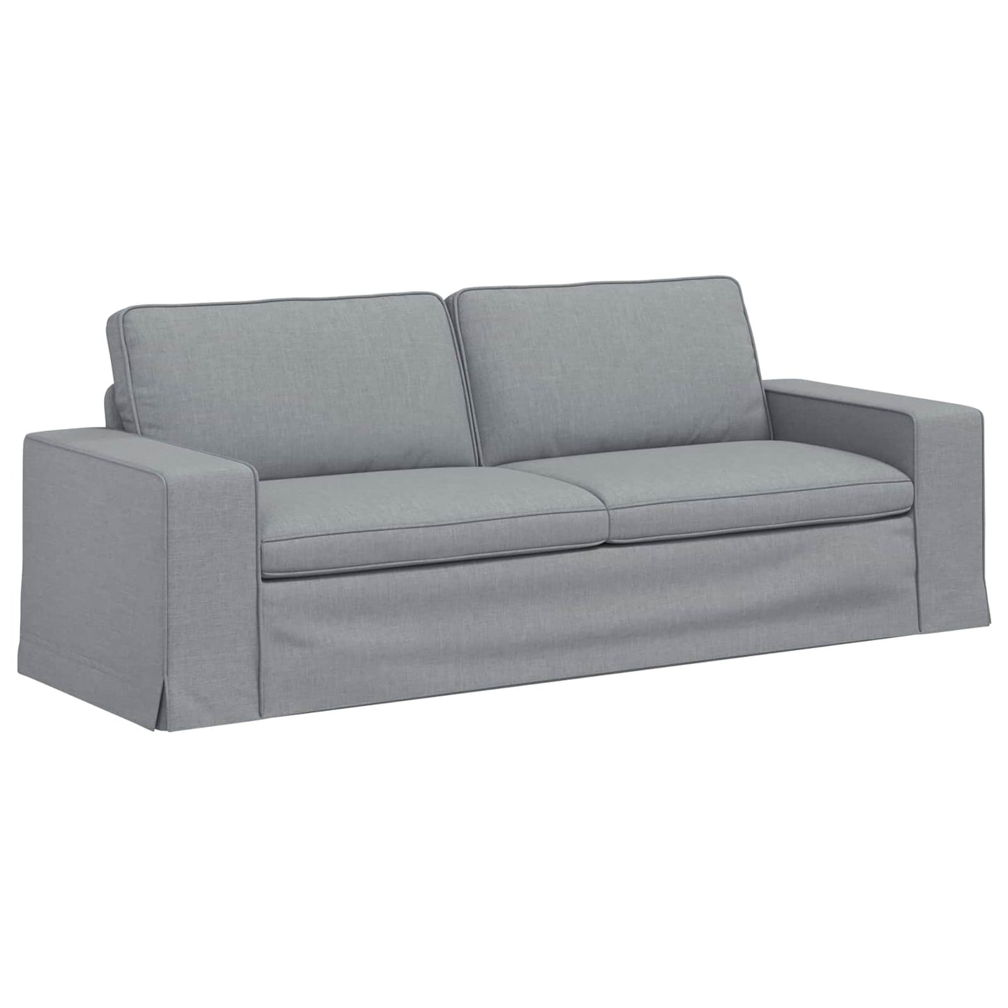 vidaXL Καναπές Ανοιχτό γκρι 222 x 80 x 82 εκ ύφασμα