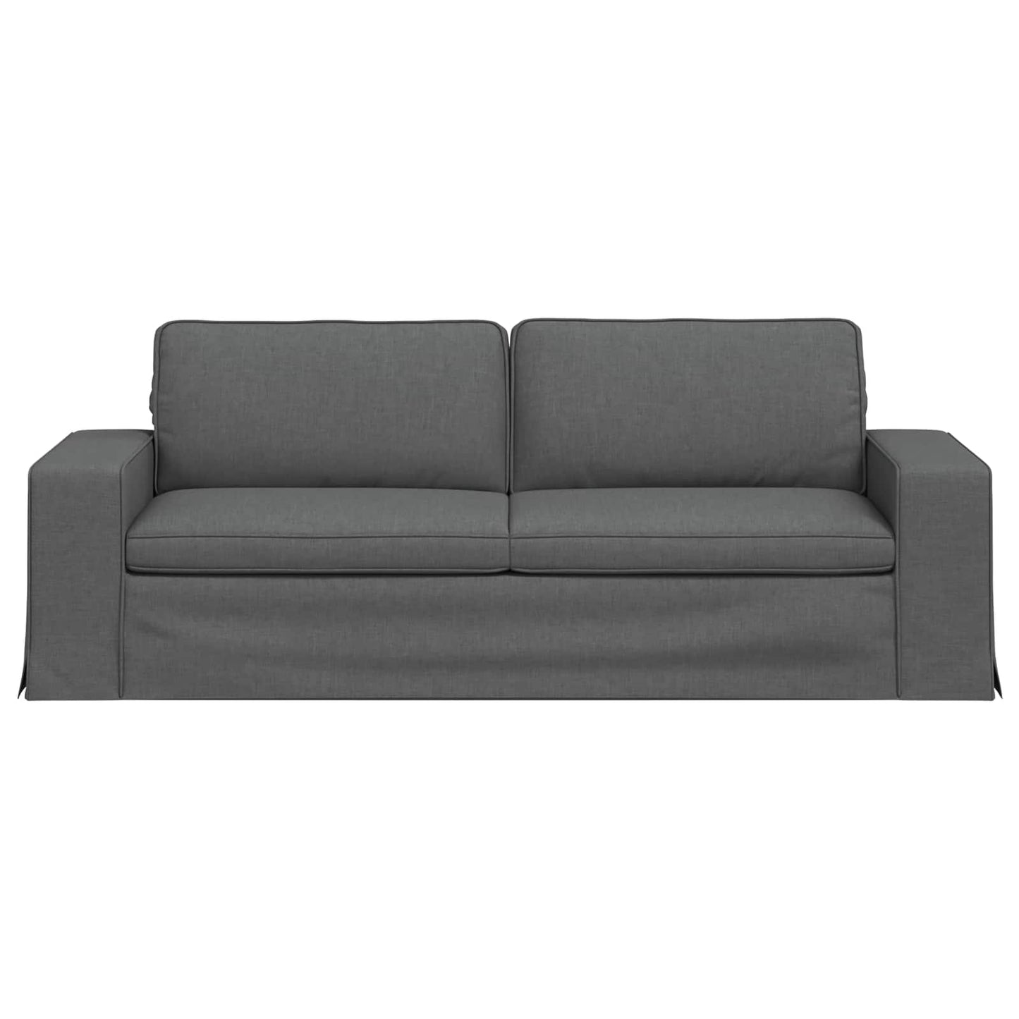 vidaXL Καναπές Σκούρο Γκρι 222 x 80 x 82 εκ ύφασμα