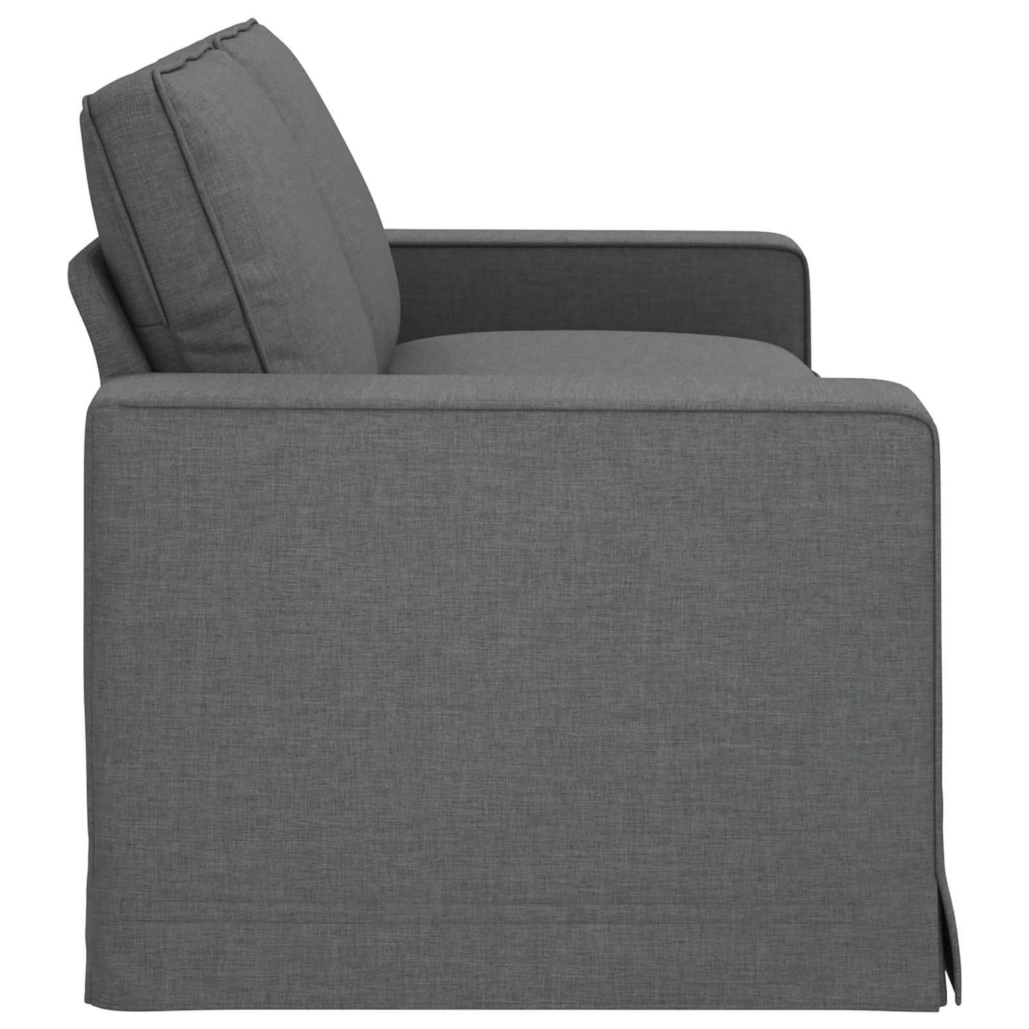 vidaXL Καναπές Σκούρο Γκρι 222 x 80 x 82 εκ ύφασμα