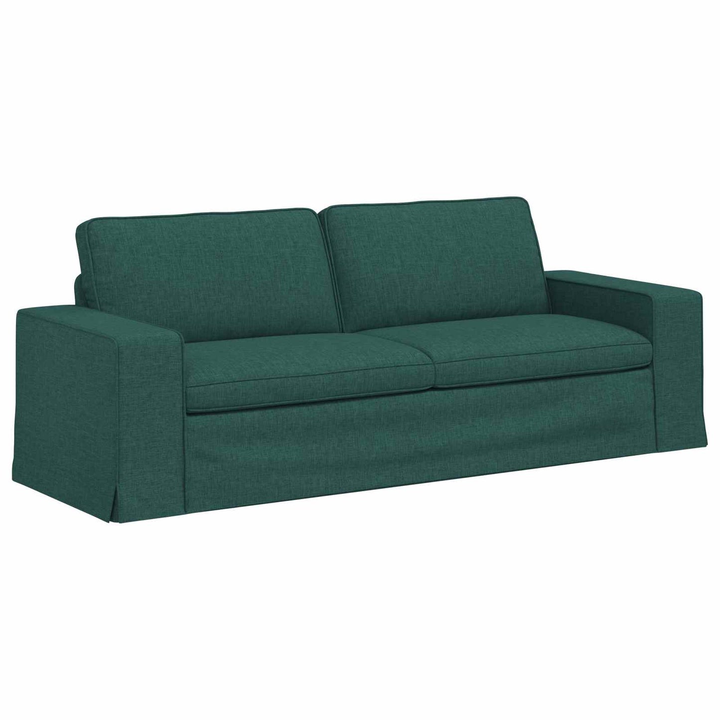vidaXL Καναπές Σκούρο Πράσινο 222 x 80 x 82 εκ ύφασμα